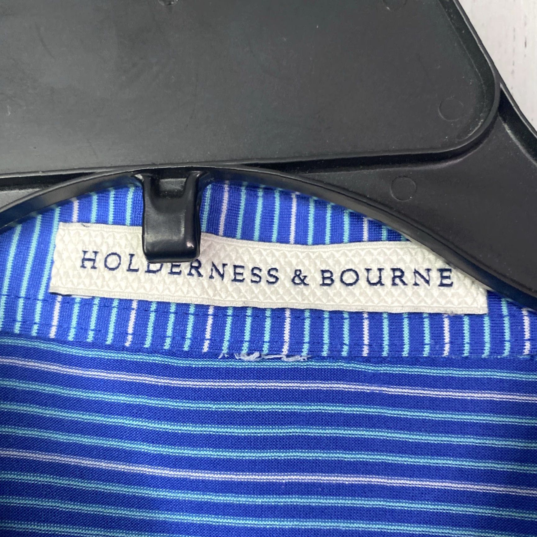 Vintage Holderness Bourne Polo Mens Large L Blue Logo Flaws Alligator Shirt Size US L / EU 52-54 / 3 - 3 Thumbnail