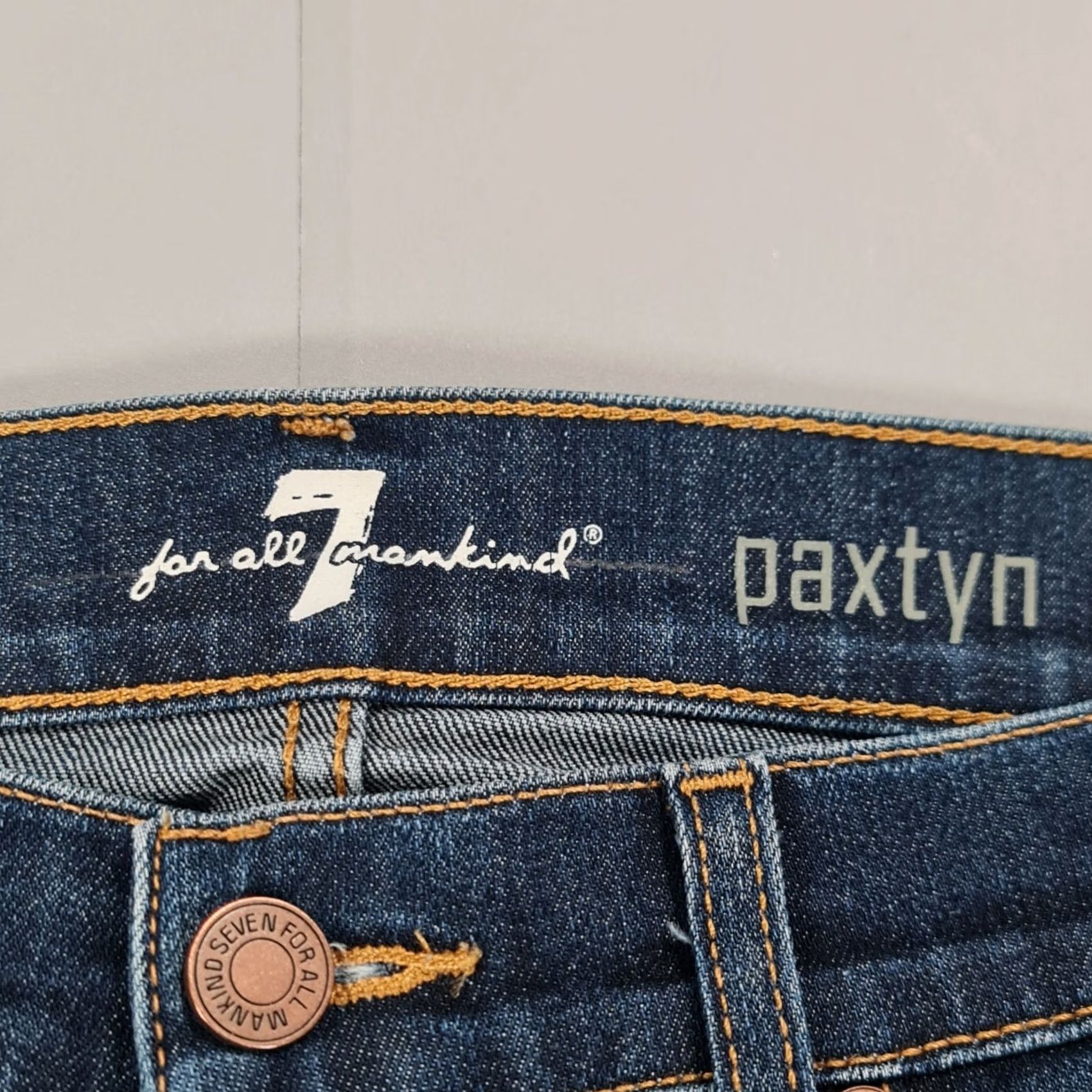 7 For All Mankind 7 For All Mankind Jeans Mens 30 Blue W30 L30 Paxtyn Tapered Slim Denim Ripped Size US 30 / EU 46 - 3 Thumbnail