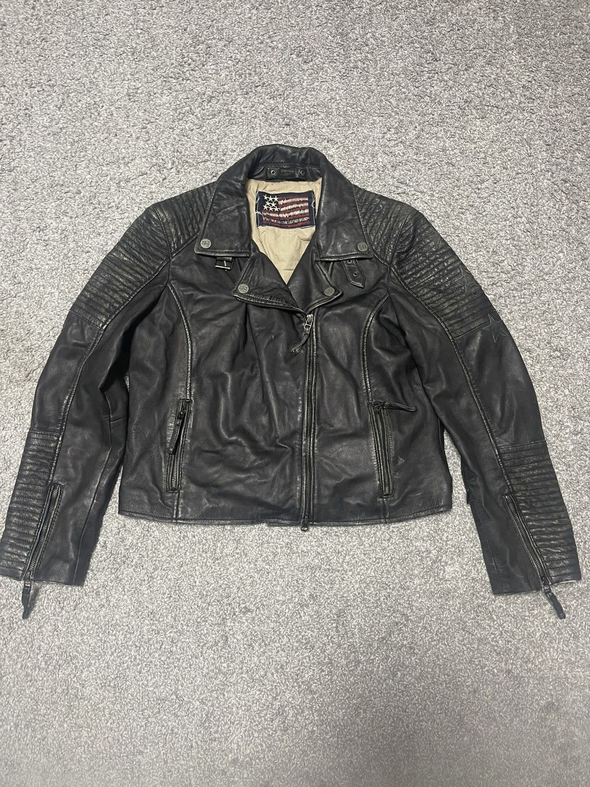 Vintage Stay True USA vintage Punk Rock Leather Faded Jacket size 44 Size S / US 4 / IT 40 - 1 Thumbnail