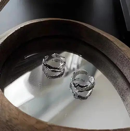 Vintage Retro punk rings Size ONE SIZE - 2 Thumbnail