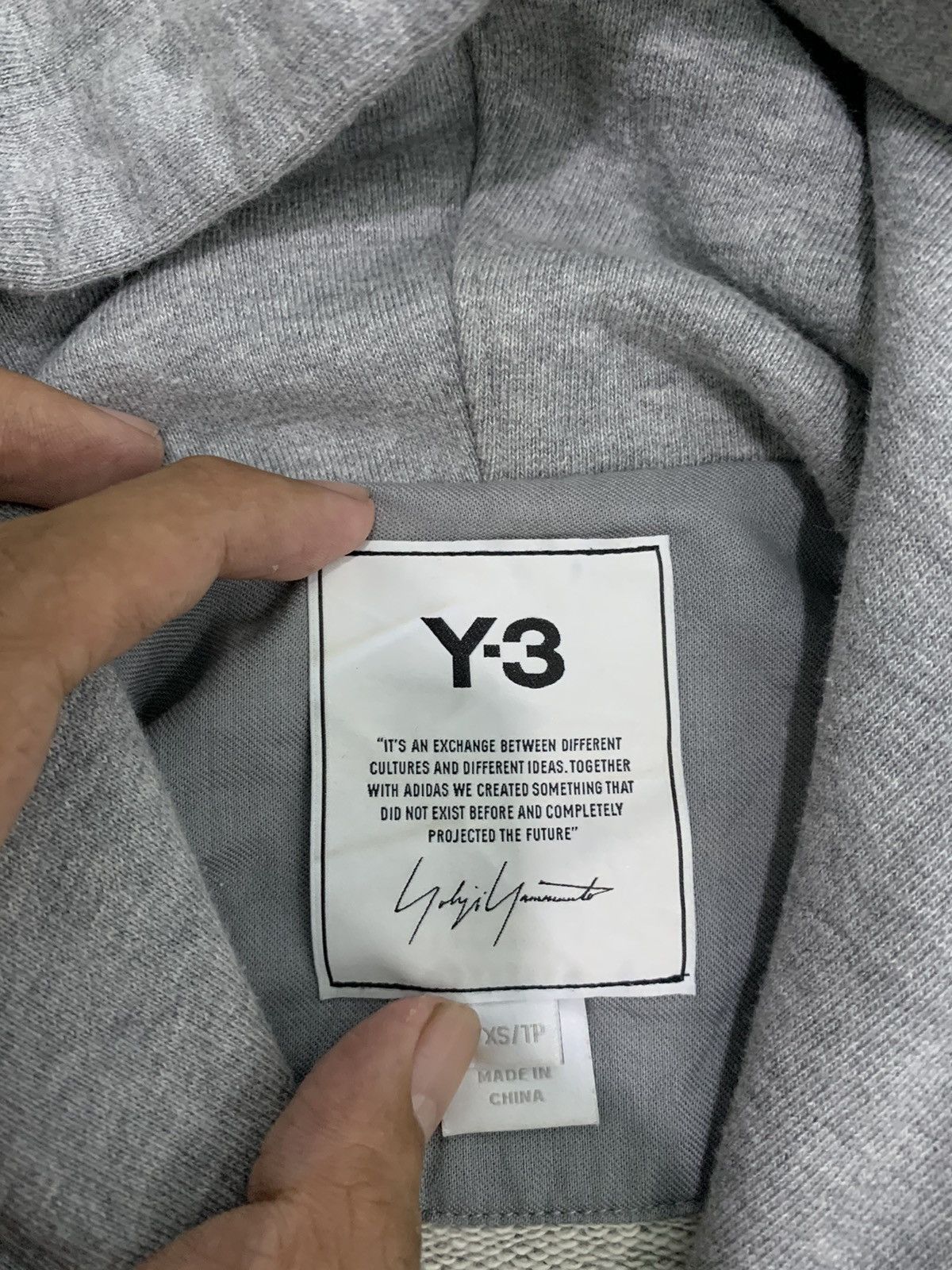 Japanese Brand × Yohji Yamamoto Yohji Yamamoto Y3 Logo Hoodie Size US XS / EU 42 / 0 - 4 Thumbnail