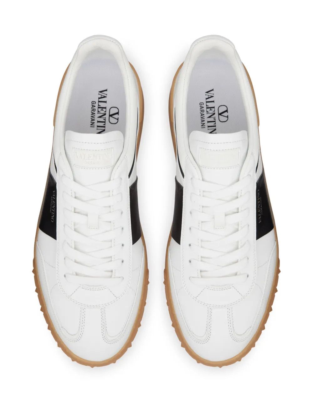 Valentino o1y0525 Logo Low-Top Sneakers in White/Black Size US 12 / EU 45 - 4 Thumbnail