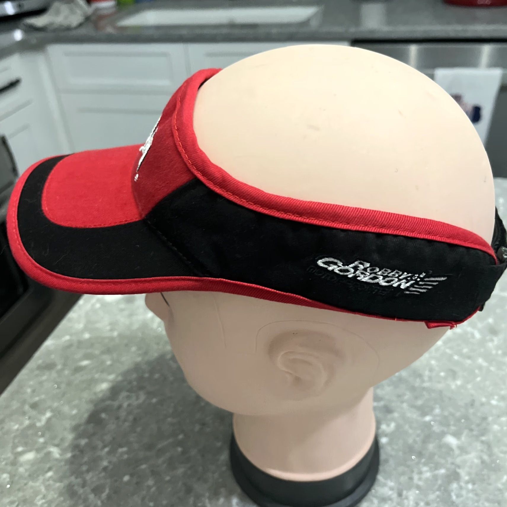 NASCAR Jim Beam Whiskey Racing Visor Unisex Adults One Size Red Cotton Adjustable Logo Stylemaster NASCAR Size ONE SIZE - 2 Thumbnail