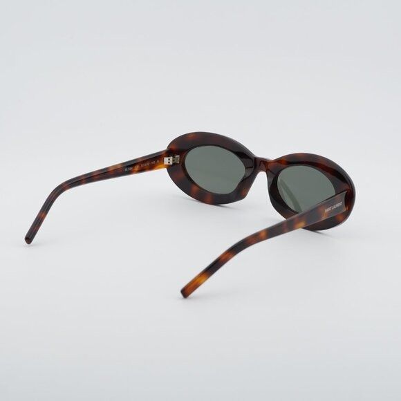 Saint Laurent Paris Saint Laurent SL 594 009 Sunglasses Havana Oval Frame Size ONE SIZE - 4 Thumbnail
