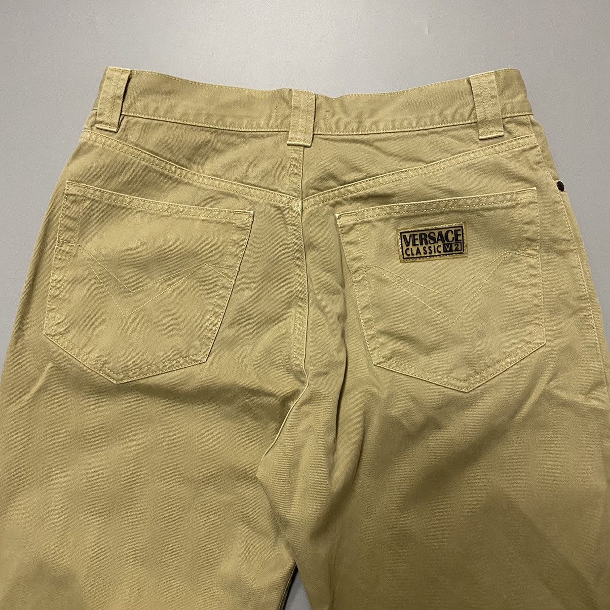 Versace Versace V2 Classic Cotton Mens Pants Beige Size 32 Italy Size US 32 / EU 48 - 6 Thumbnail