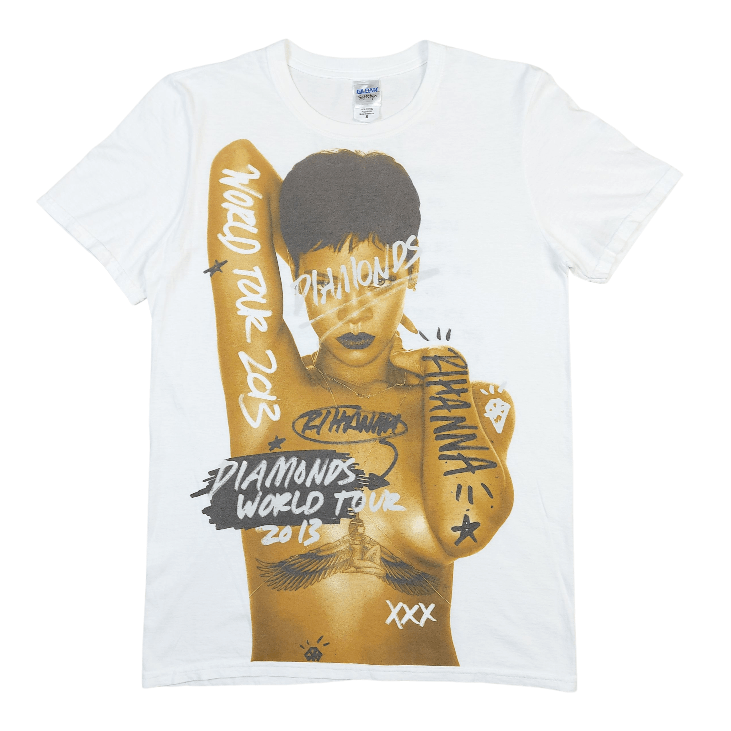 Band Tees Authentic 2013 Rihanna Diamonds World Tour Double-Sided TEE Size US S / EU 44-46 / 1 - 2 Thumbnail
