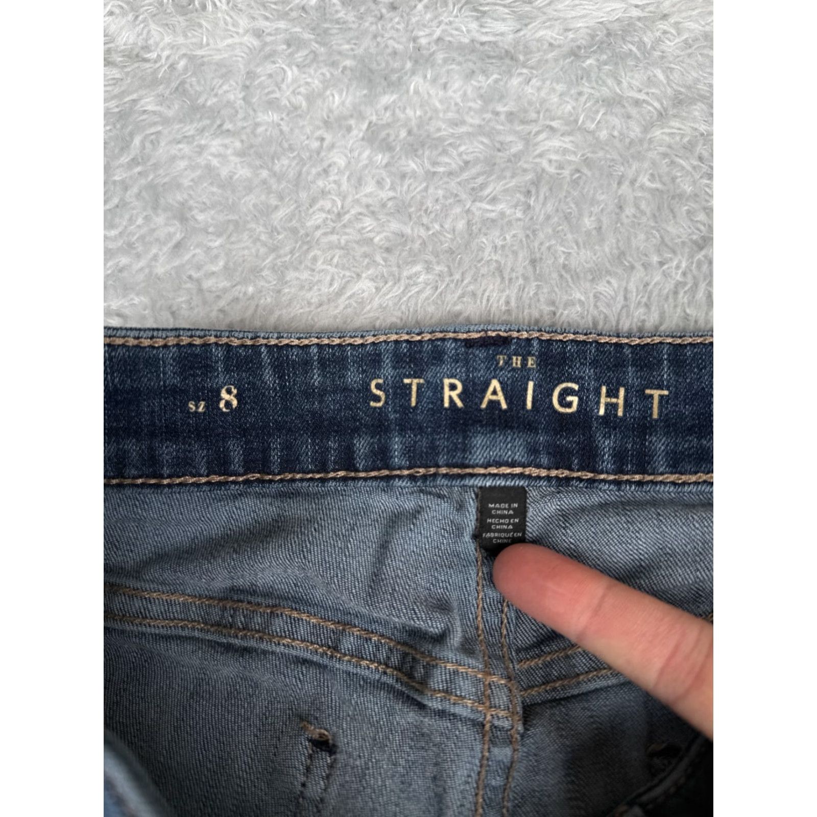 White House Black Market White House Black Market Jeans Womens 8 Blue The Straight Mid Rise Cotton 28x24 Denim 5-Pocket Size 30" / US 8 / IT 44 - 6 Thumbnail