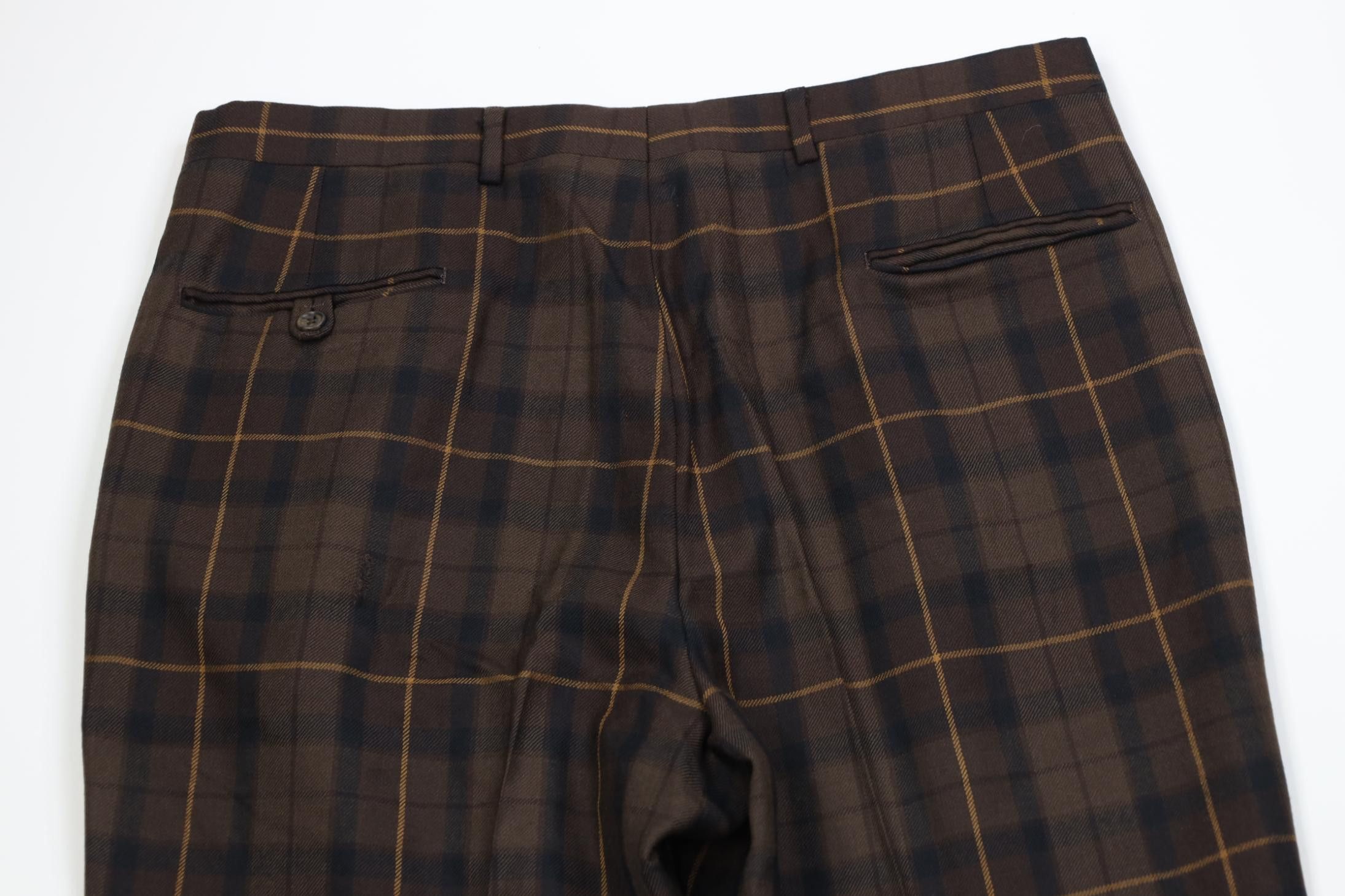 Vintage Vintage 70s Streetwear Wide Leg Chino Pants Brown Plaid USA Size US 36 / EU 52 - 12 Thumbnail