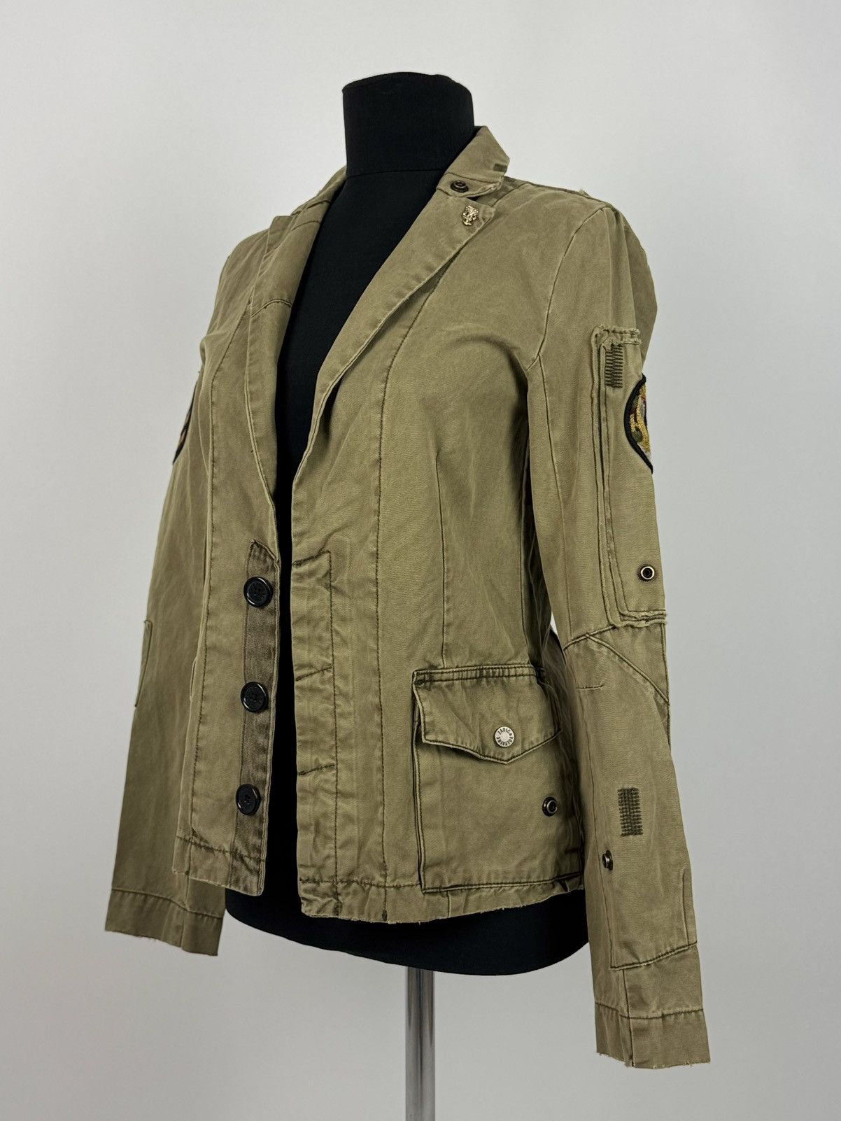 NWT Zadig&Voltaire Virginia Grunge Perm Khaki Jacket