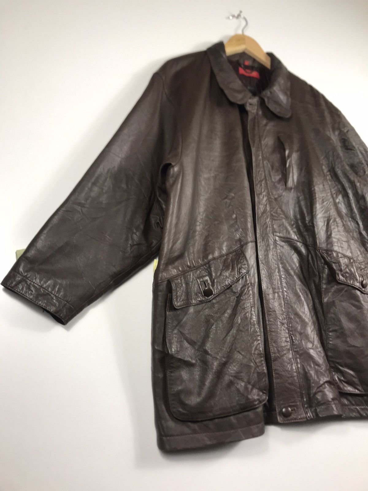 Lancel × Vintage ⚡️Vintage Lancel Paris Zipper Dark Brown Leather Jacket Size US M / EU 48-50 / 2 - 2 Thumbnail