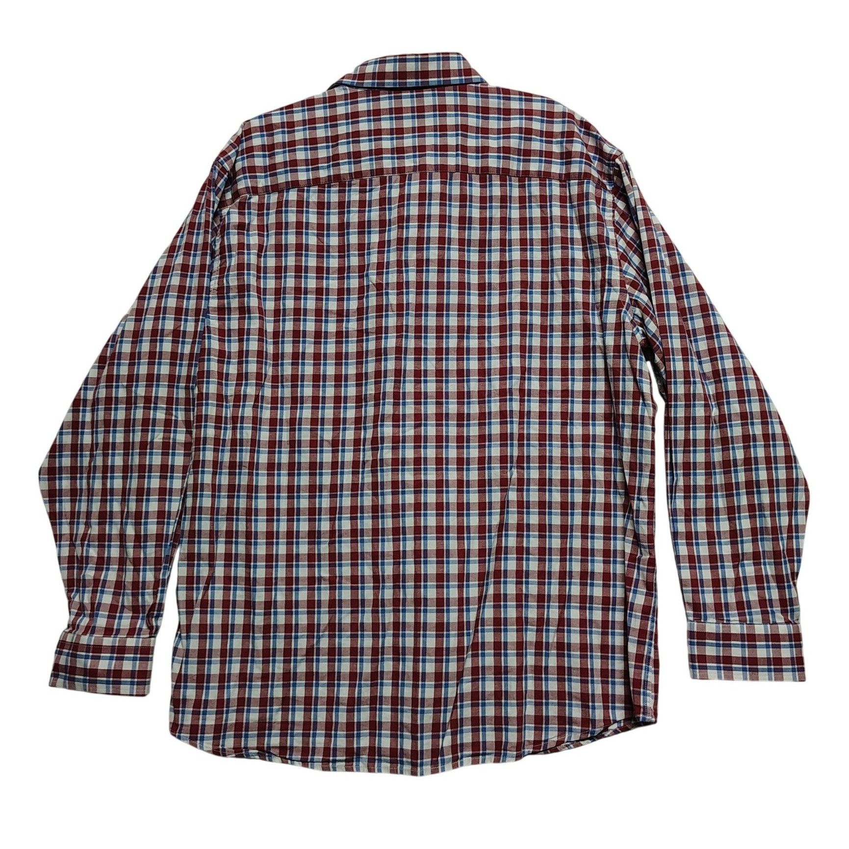 Other Linea Uomo Mens 3X Red and Blue Plaid Long Sleeve Button-Dow Size US XXL / EU 58 / 5 - 6 Thumbnail