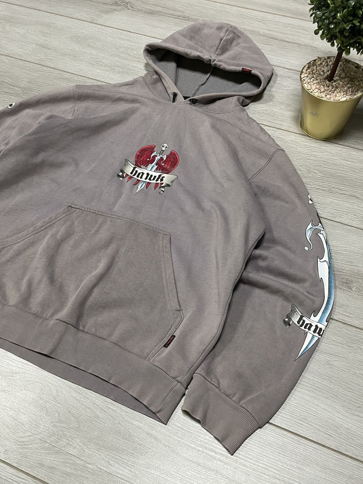 Vintage y2k tony hawk skull 🗡️ Sword 💀 skateboards hoodie Size US M / EU 48-50 / 2 - 6 Thumbnail