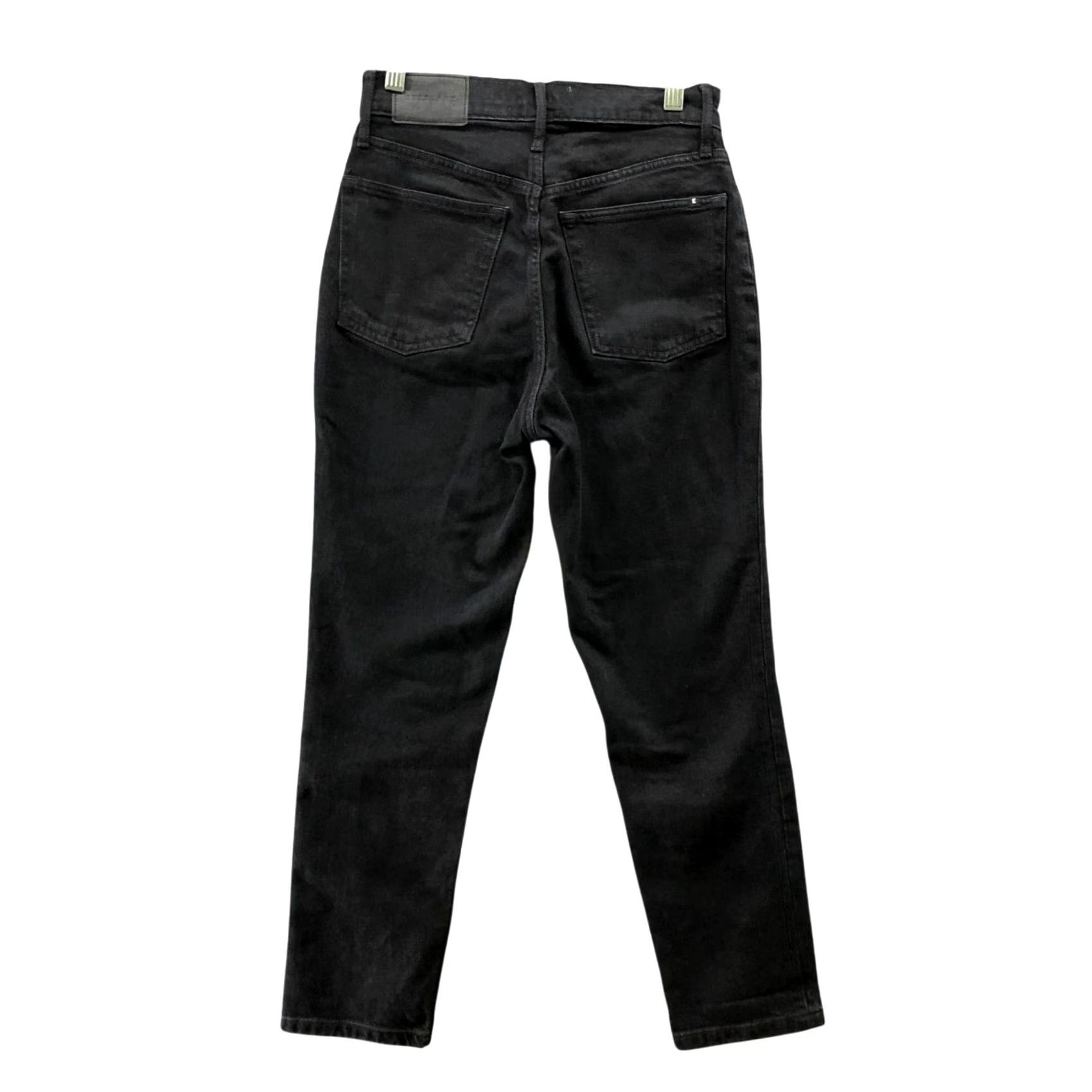 Everlane VINTAGE? No. Everlane Original Cheeky Jean Womens 24 Crop Black Organic Cotton High Rise Denim 5-Pocket Regular Womens Jeans 24 Black Cropped Slim? Size 42" / US 20 - 2 Thumbnail