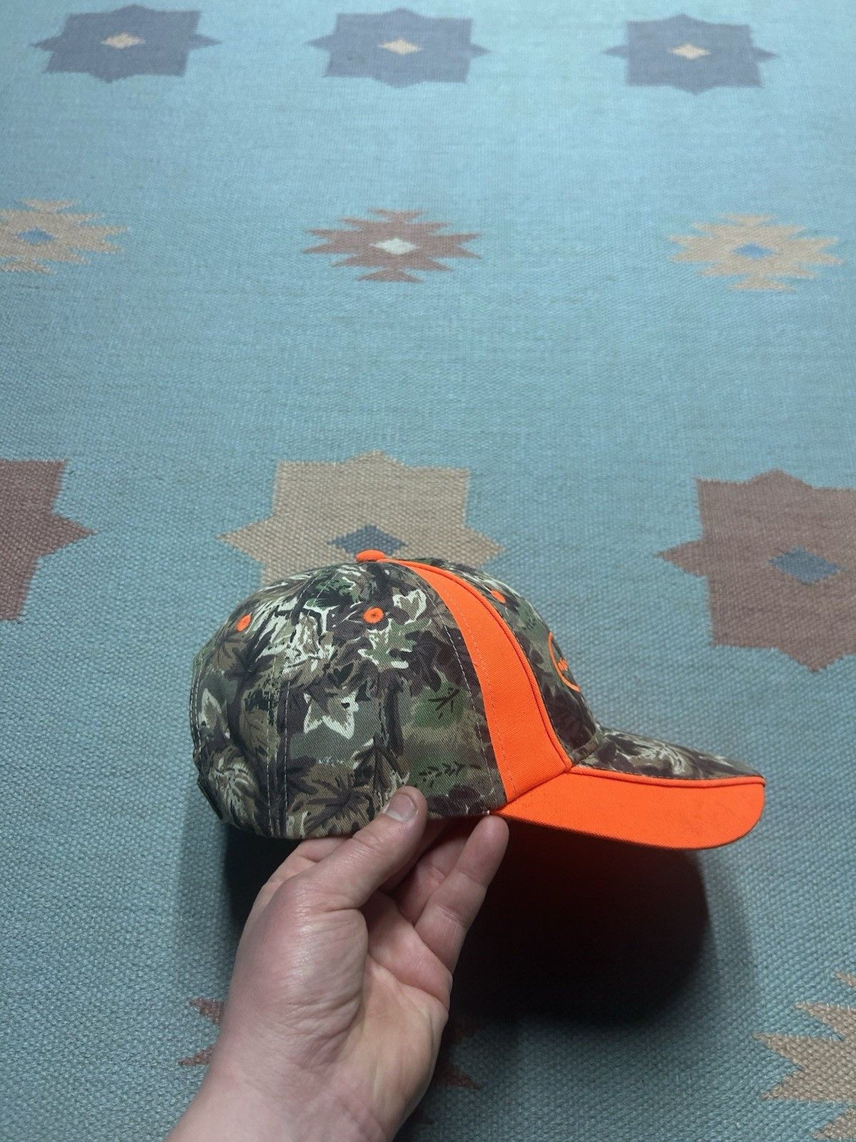 Vintage Bio Oregon strapback hat camo hi vis Orange fish realtree Size ONE SIZE - 8 Thumbnail