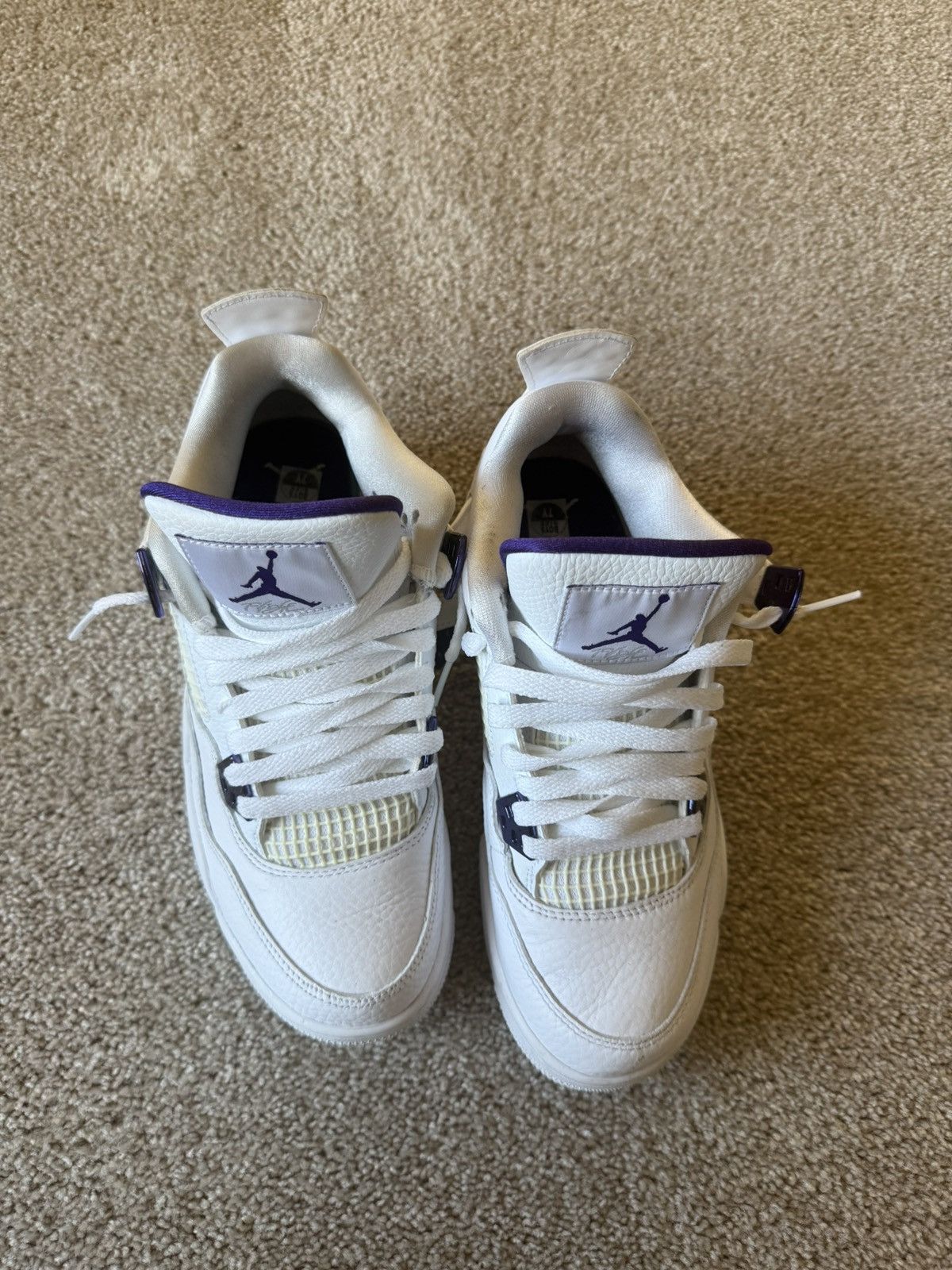 Jordan Brand Air Jordan 4 Retro Purple Metallic Size US 7 / EU 40 - 3 Thumbnail