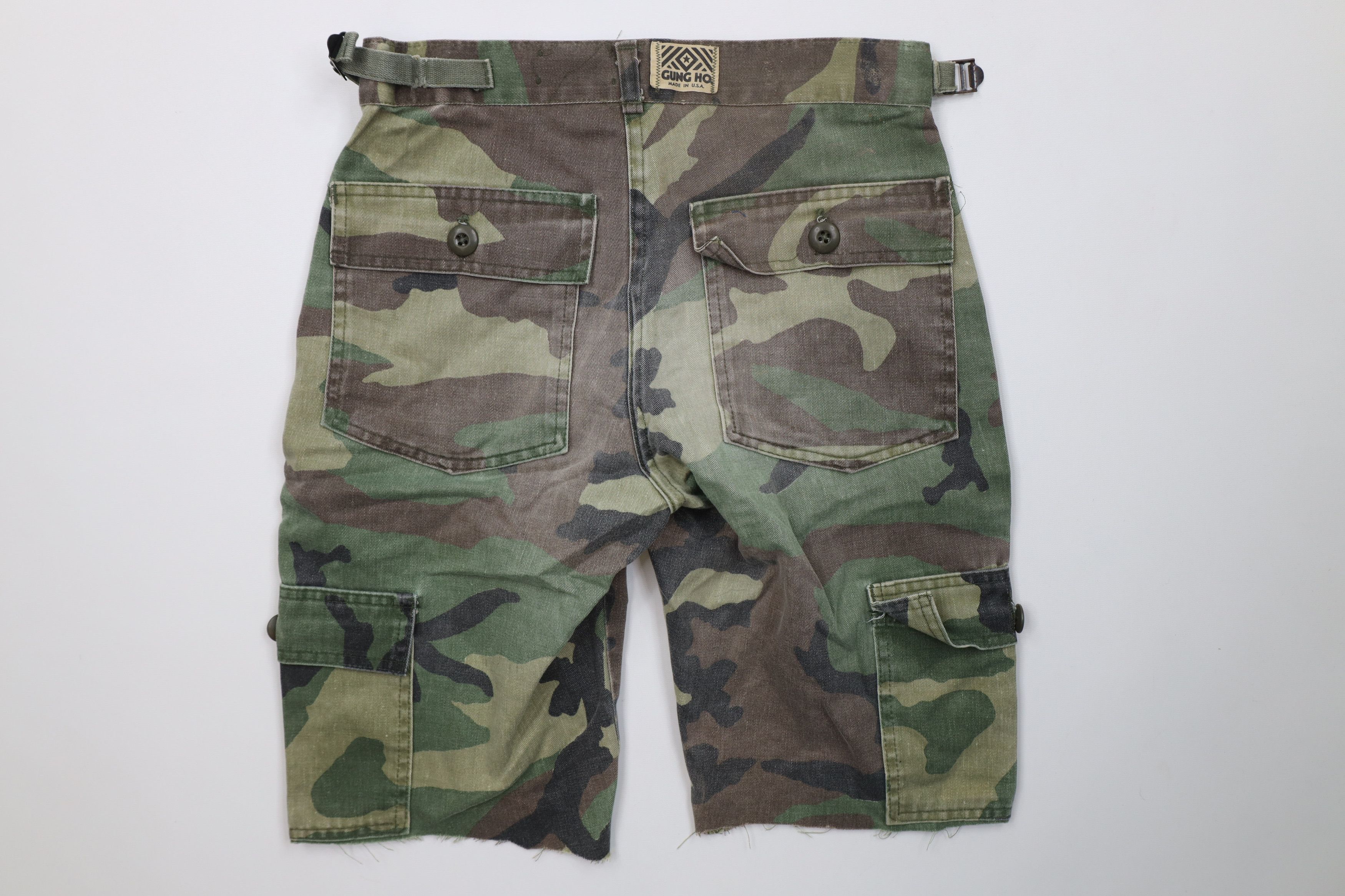 Vintage Vintage 70s Streetwear Cut Off Camouflage Cargo Shorts USA Size 26" / US 2 / IT 38 - 6 Thumbnail