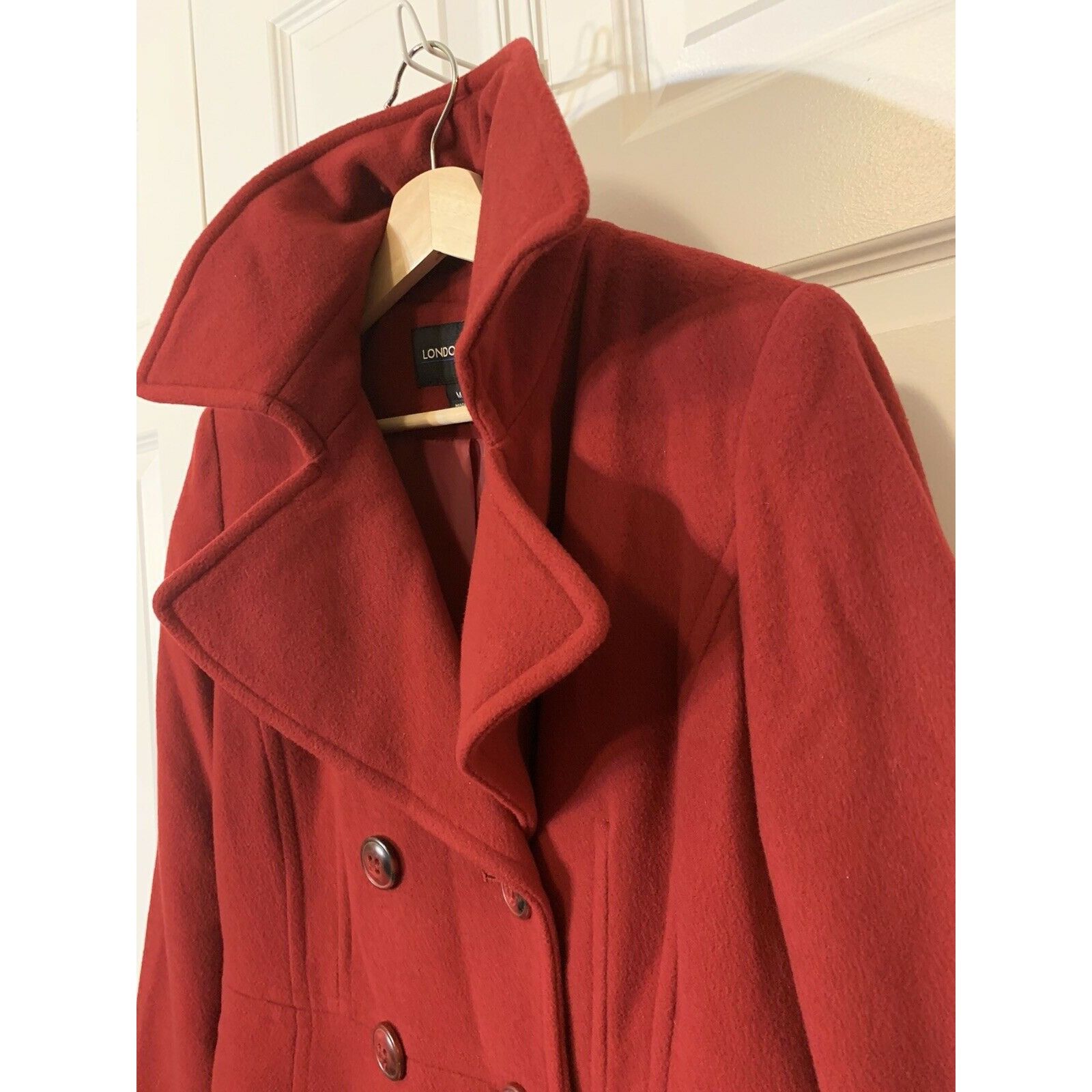 London Fog LONDON FOG Wool Blend Women s Sz M Winter Red COAT Jacket Grailed