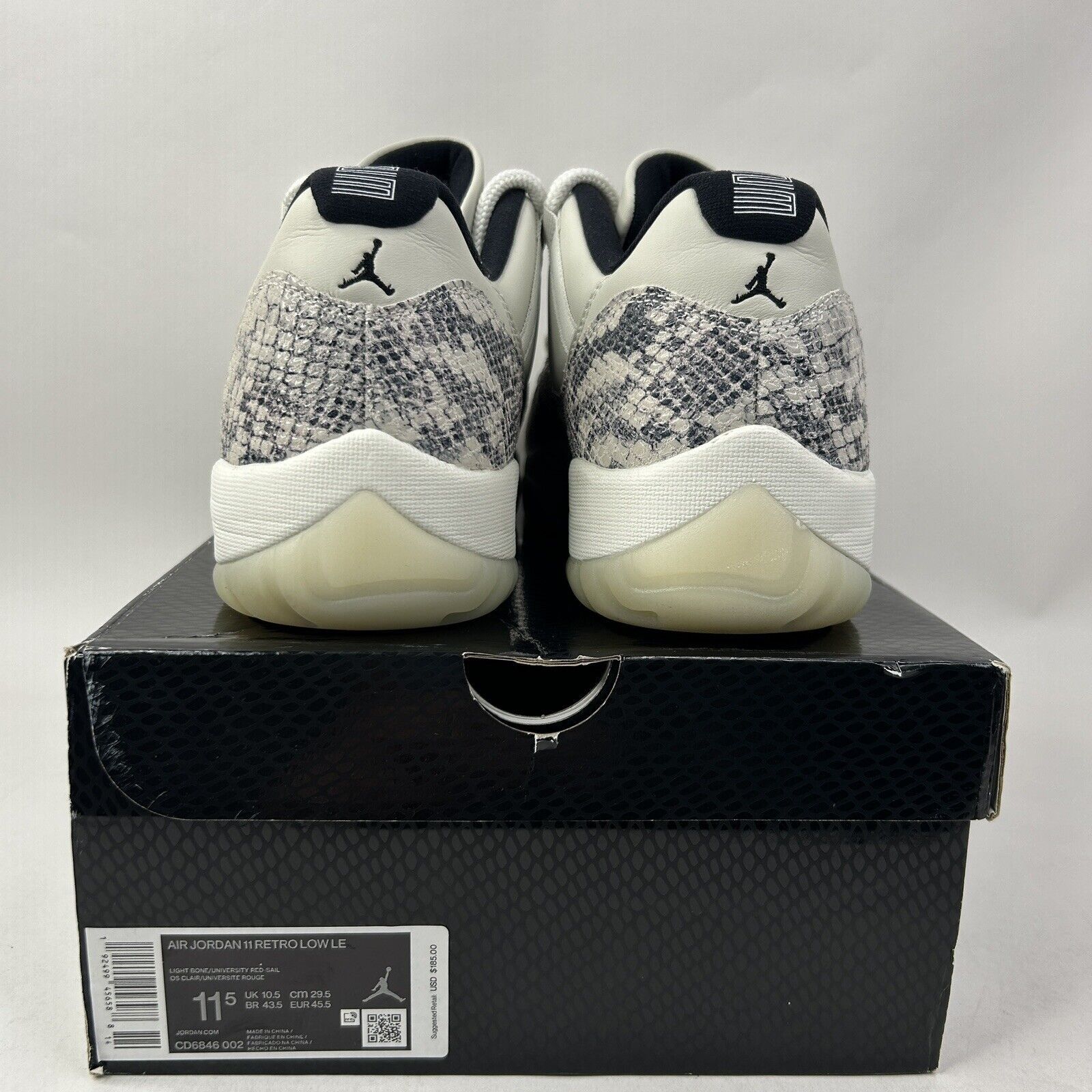Nike Nike Air Jordan 11 Low Retro “Light Bone Snakeskin” 2024 Size US 11.5 / EU 44-45 - 5 Thumbnail