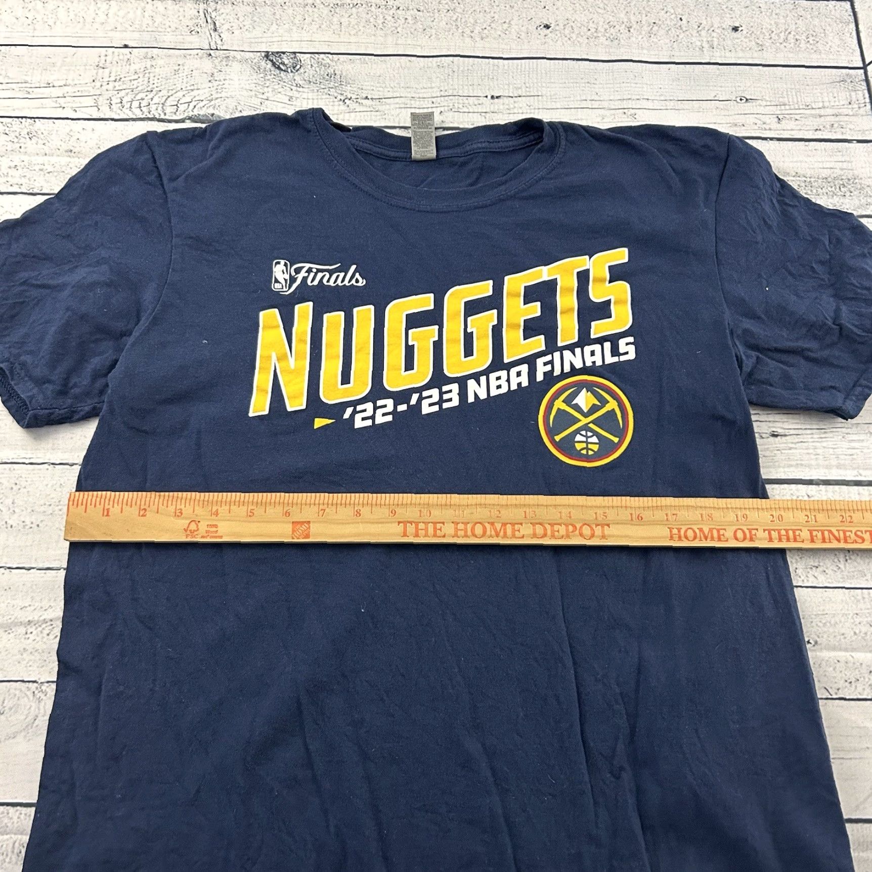 NBA Denver Nuggets Short Sleeve NBA Finals Short Sleeve Shirt Men L Blue Nike? Size US L / EU 52-54 / 3 - 3 Thumbnail