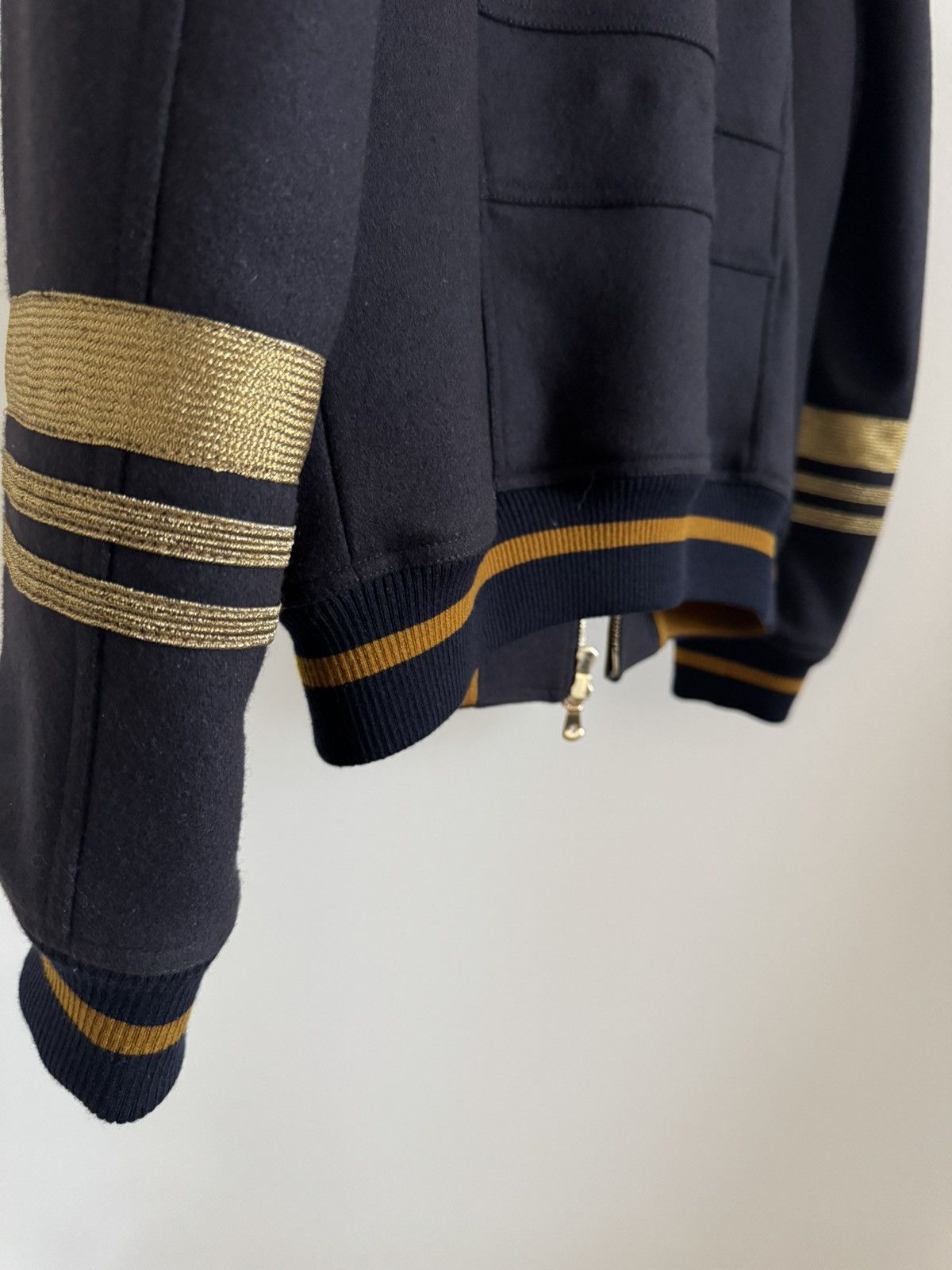 Dolce & Gabbana Luxury Wool Jacket with Gold Stitching Size US M / EU 48-50 / 2 - 12 Thumbnail