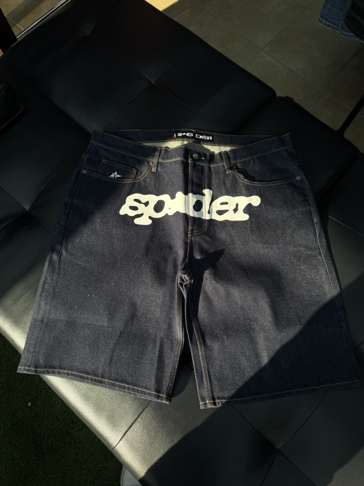 Sp5der Sp5der Jean Shorts Blue Size 38 (NEW) Size US 38 / EU 54 - 2 Thumbnail