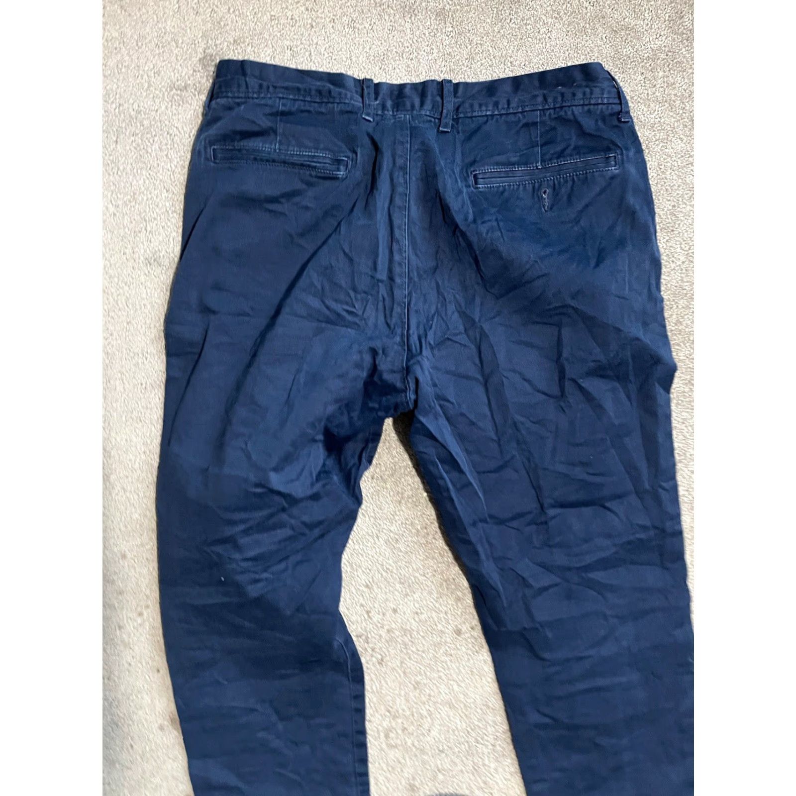 J.Crew J.CREW Stretch 770 Straight Pants Mens 32x31 Blue Chino Cotton Canvas Size US 32 / EU 48 - 4 Thumbnail