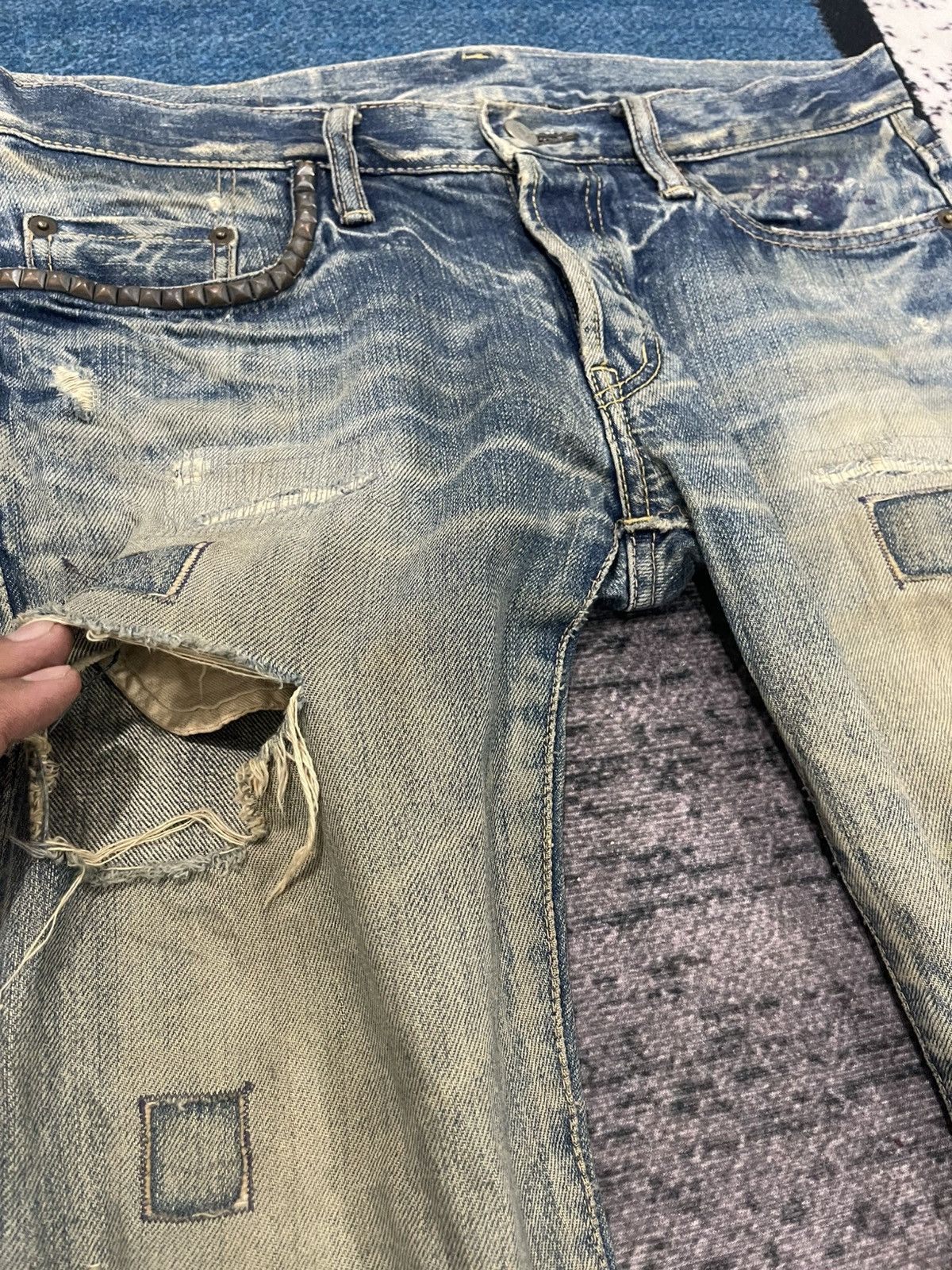 Hysteric Glamour Vintage Hysteric Glamour Distressed Denim Jeans Size US 32 / EU 48 - 10 Thumbnail
