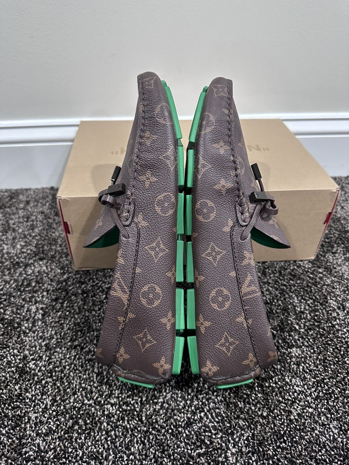 Louis Vuitton Louis Vuitton Virgil Brown Monogram Laced Driver Loafers Size US 8.5 / EU 41-42 - 7 Thumbnail