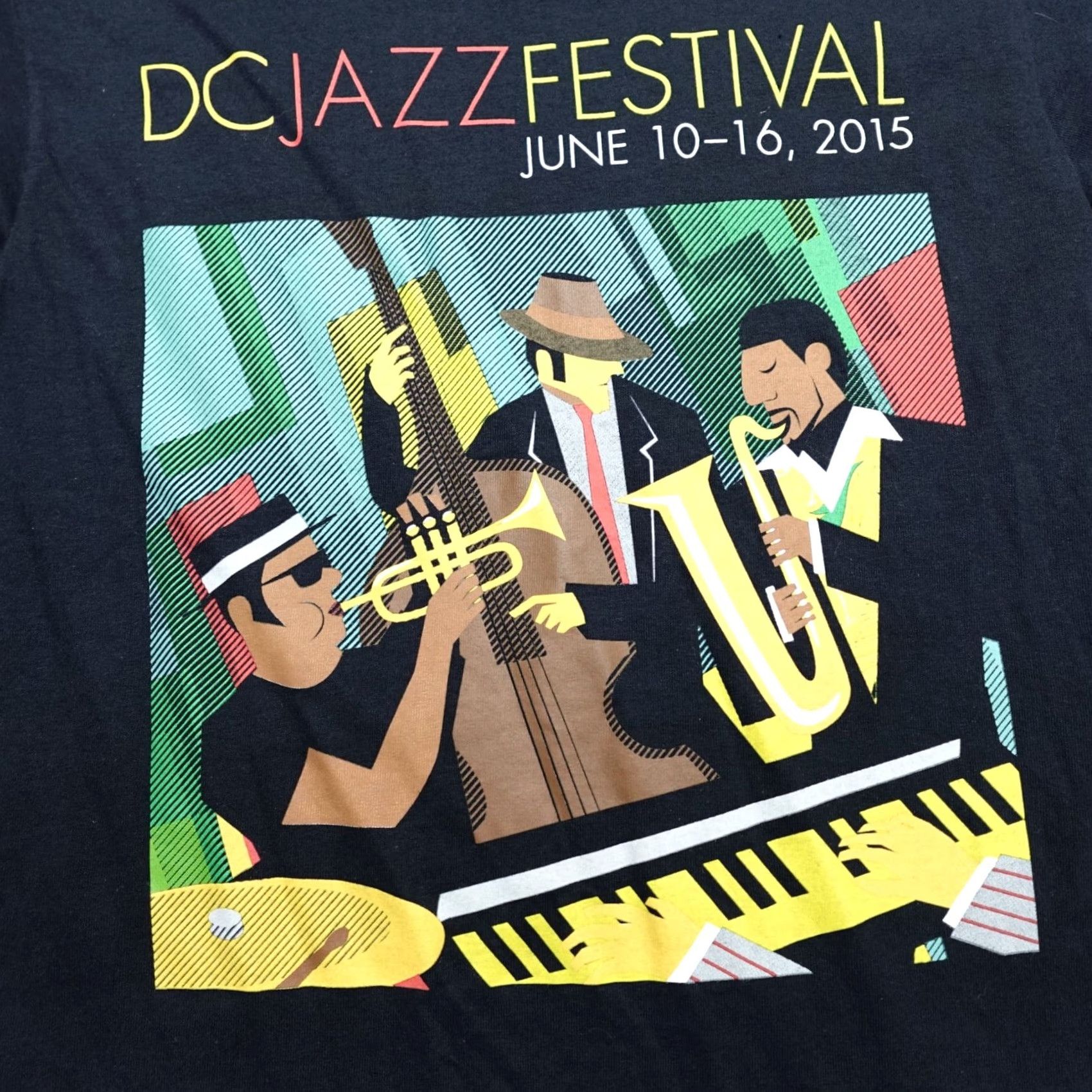 Doublet VINTAGE Jazz festival Shirt Men Small Black Double Sided June 2015 Washington DC) Size US S / EU 44-46 / 1 - 2 Thumbnail