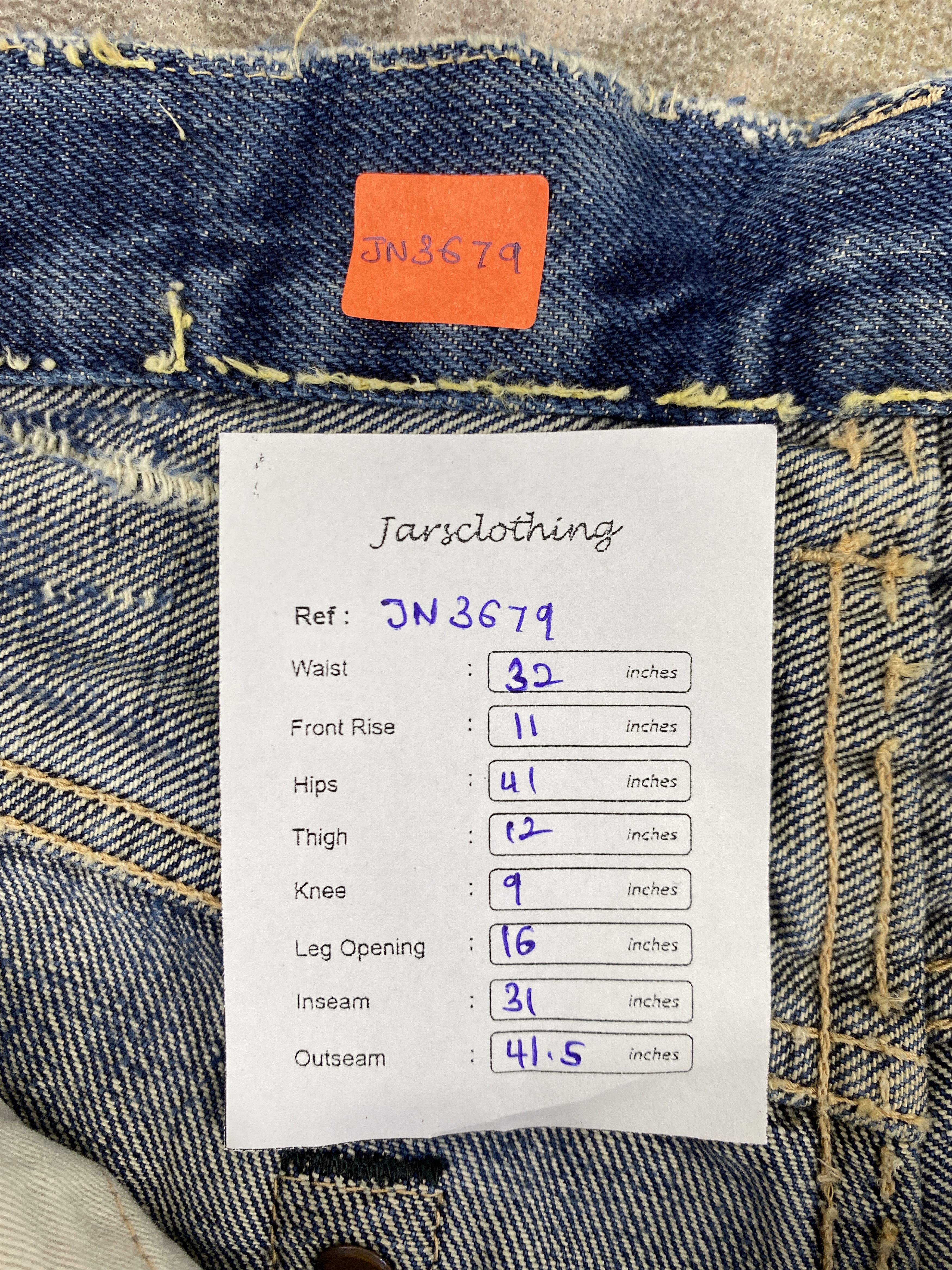 Japanese Brand Redline HR Market Vintage Jeans 32x31 - JN3679 Size US 32 / EU 48 - 7 Thumbnail