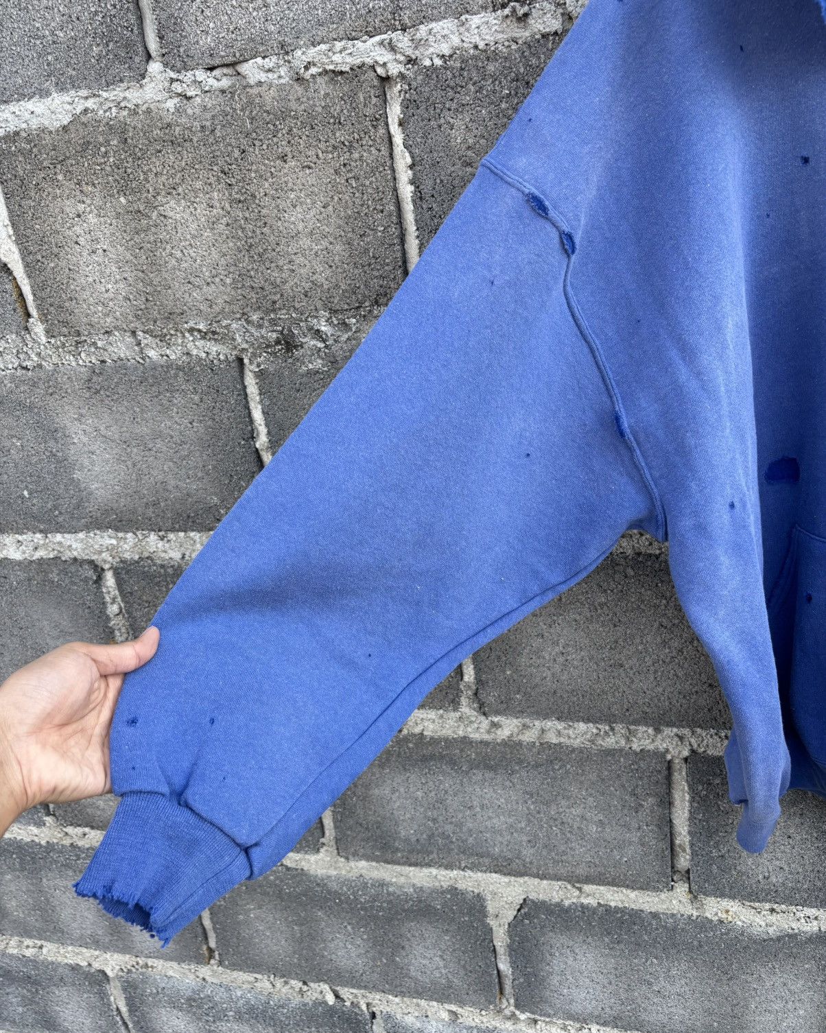 Russell Athletic Thrashed Distressed Hoodie Russell Faded Size US XXL / EU 58 / 5 - 7 Thumbnail