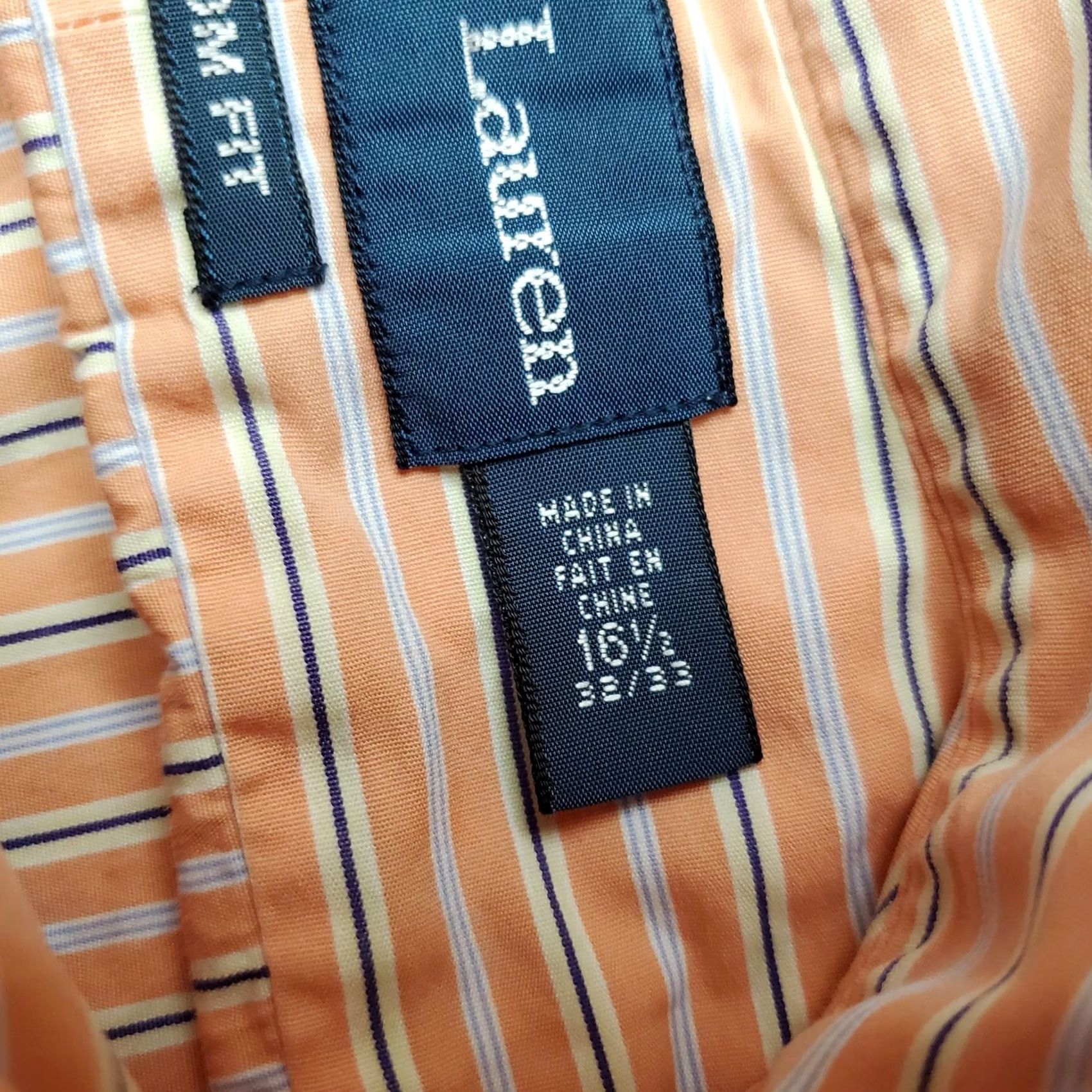 Ralph Lauren Ralph Lauren Shirt Men 16.5 Salmon Striped Classic Fit Long Sleeve Pony Casual Size US XL / EU 56 / 4 - 4 Thumbnail