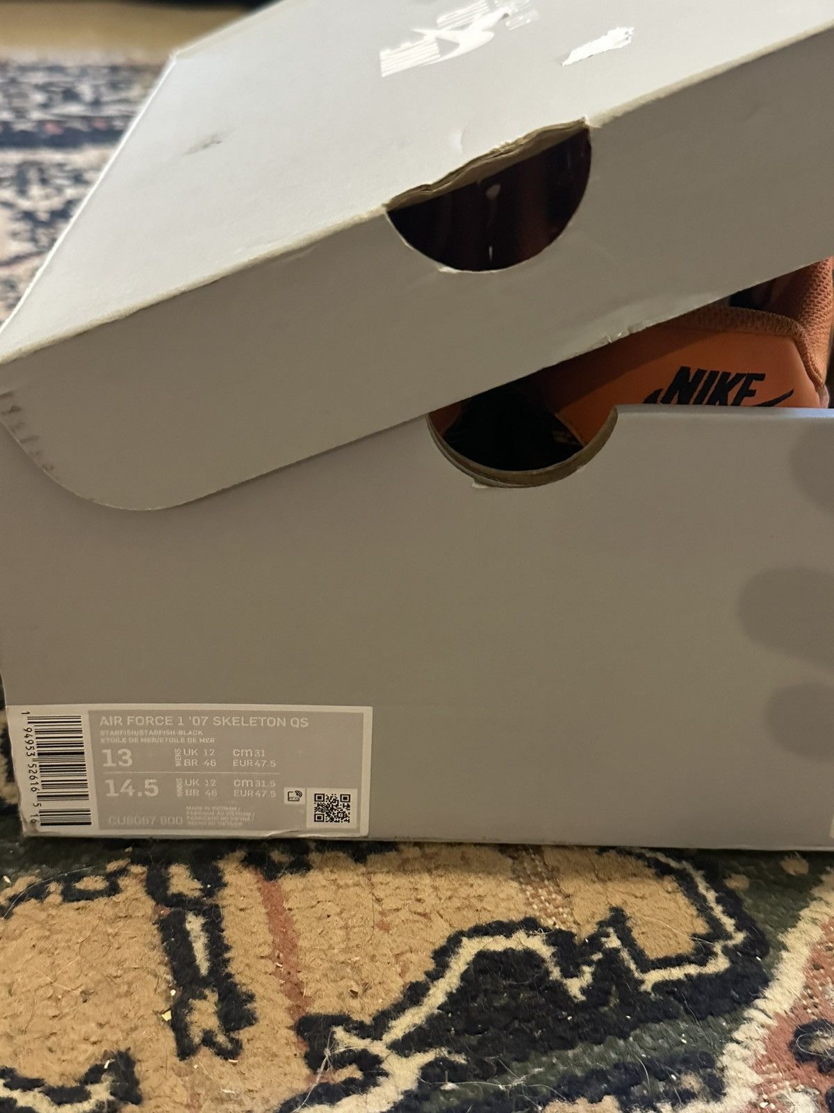 Nike AF1 “07 Skeleton Qs” “ Size US 13 / EU 46 - 5 Thumbnail