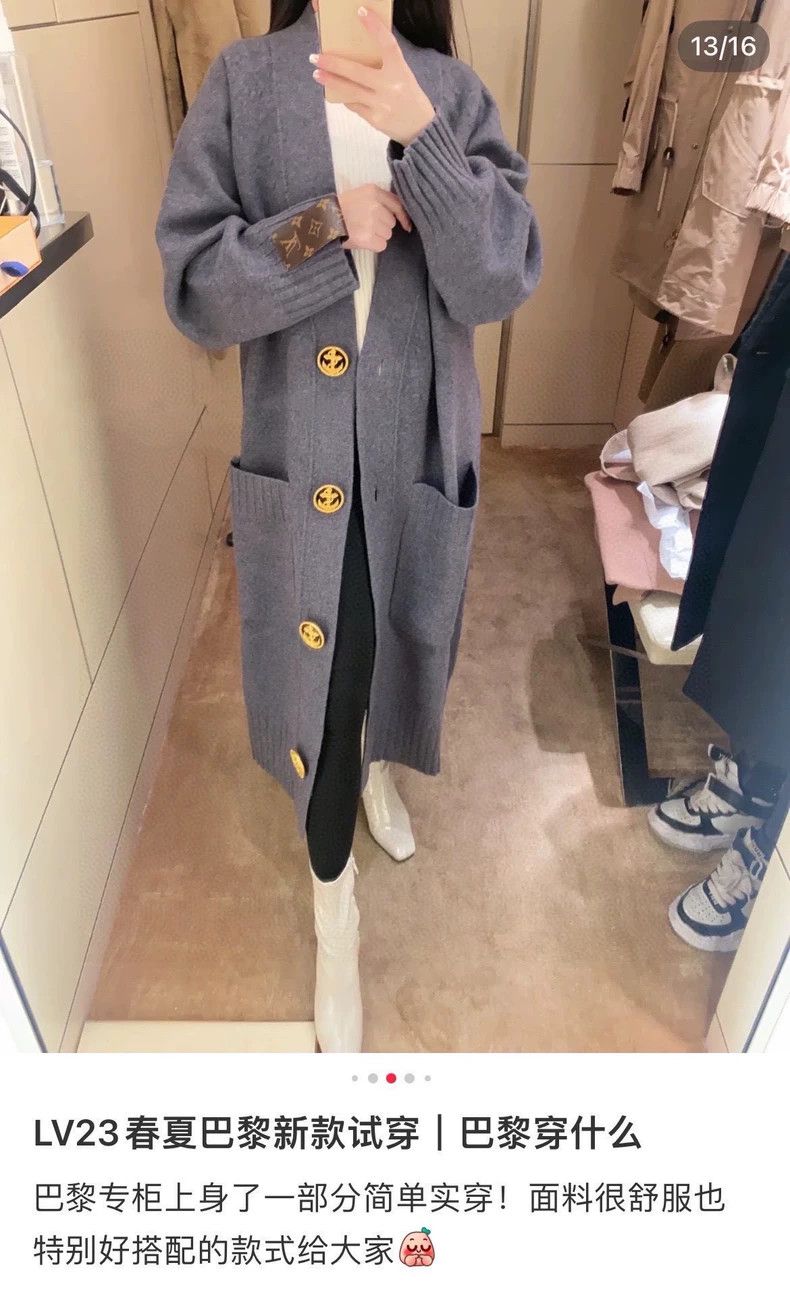 Louis Vuitton Louis Vuitton Long grey knit coat 2503-Nextarrow Size US S / EU 44-46 / 1 - 7 Thumbnail
