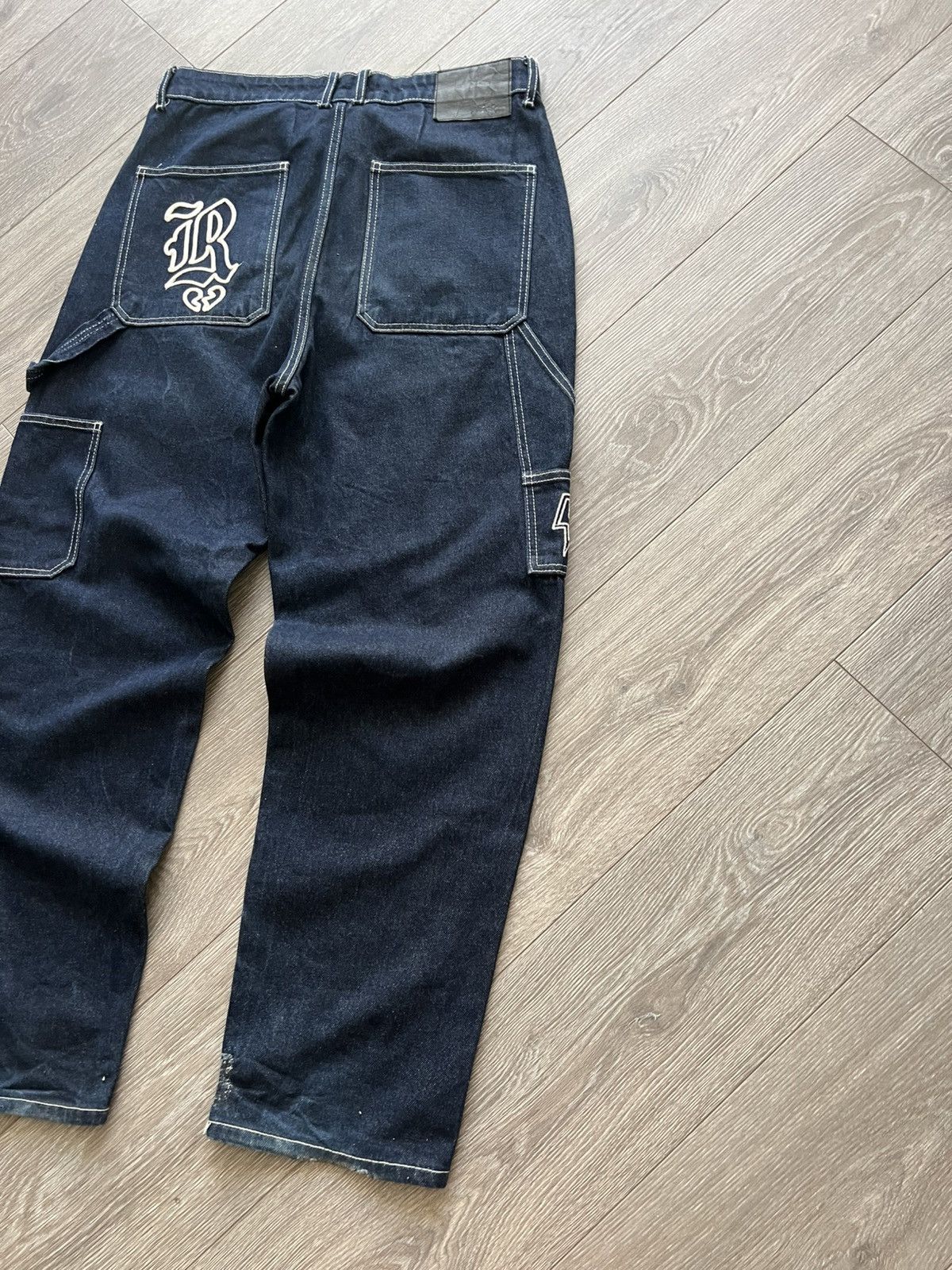Vintage Y2K Baggy Jeans Carpenter Pants Y2K Streetwear Embroidered Size US 32 / EU 48 - 7 Thumbnail