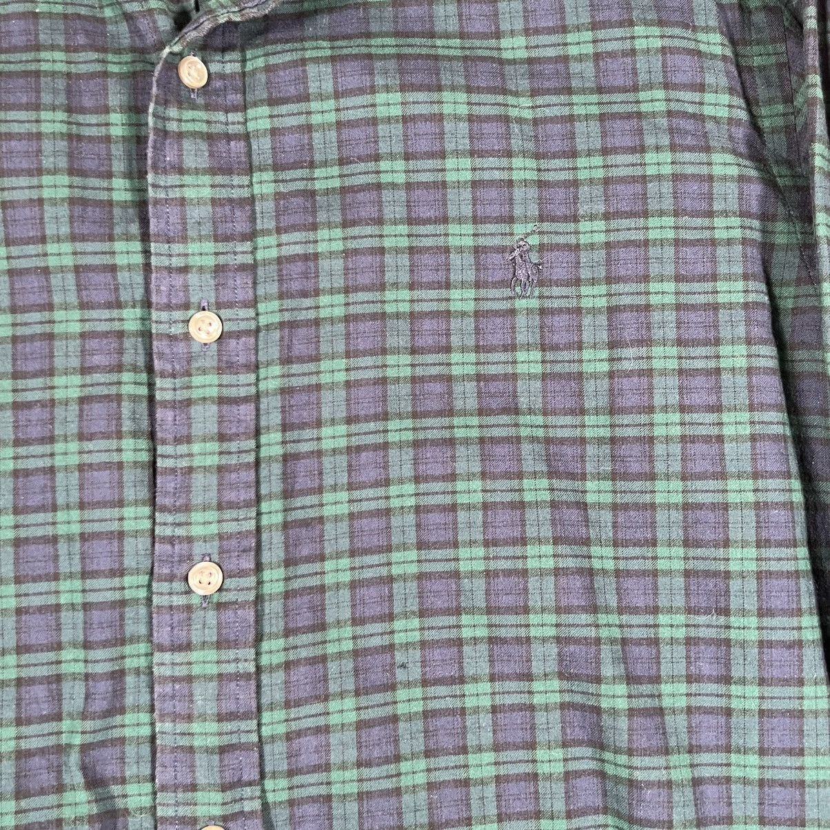 Polo Ralph Lauren Polo Ralph Lauren Slim Fit Shirt Blue Green Plaid Tartan Size US L / EU 52-54 / 3 - 4 Thumbnail