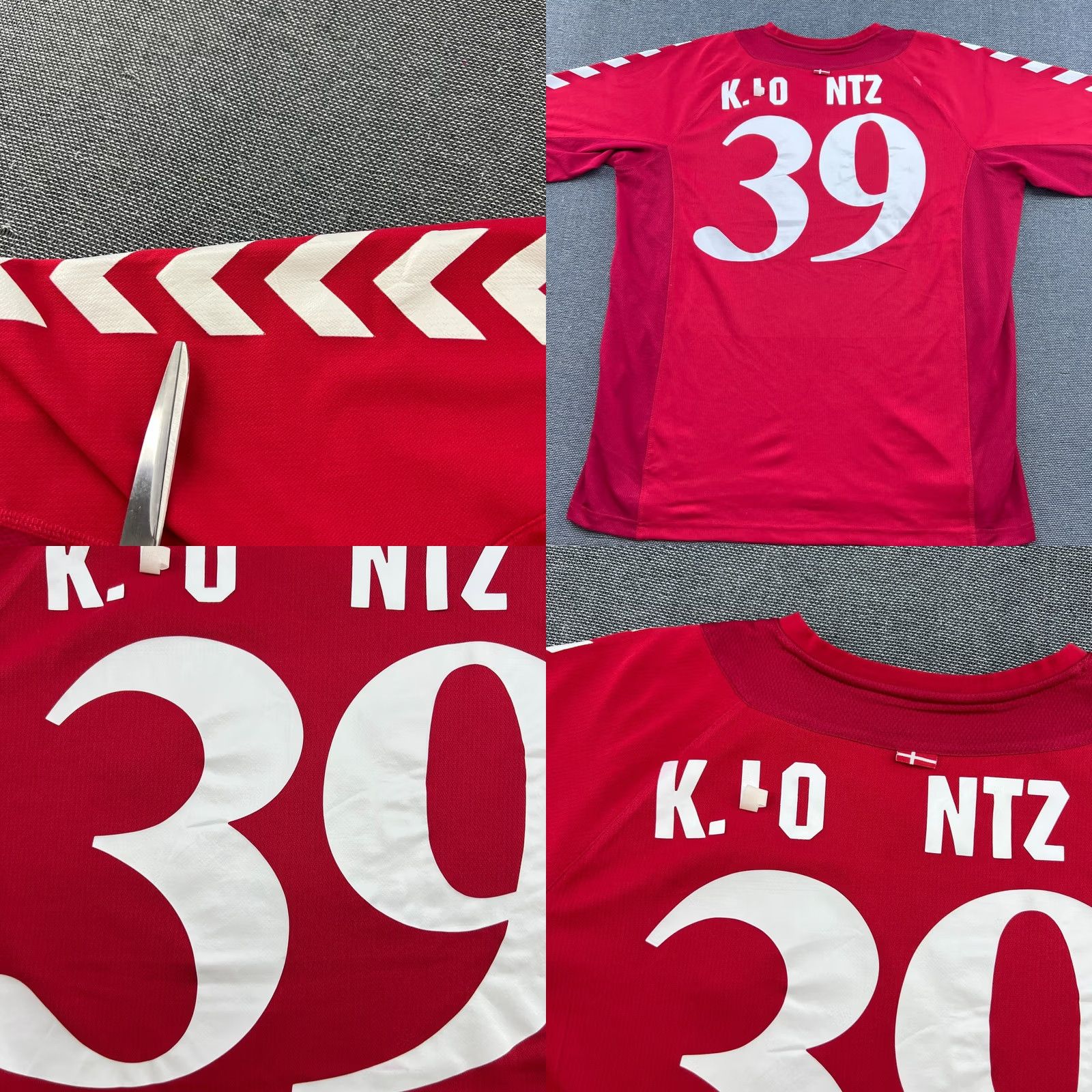 Hummel Hummel Red Denmark 2003 2004 Home Football Jersey Mens 2XL Adult Shirt DBU Red Size US XXL / EU 58 / 5 - 9 Thumbnail