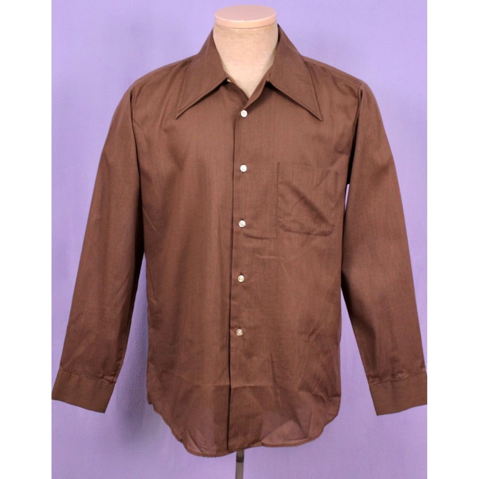Vintage VINTAGE Mens VTG 70s 2 PC Argyle Brown Shirt & Vest Set Sz M 1970s Disco Shirt Mens Womens Size US M / EU 48-50 / 2 - 3 Thumbnail