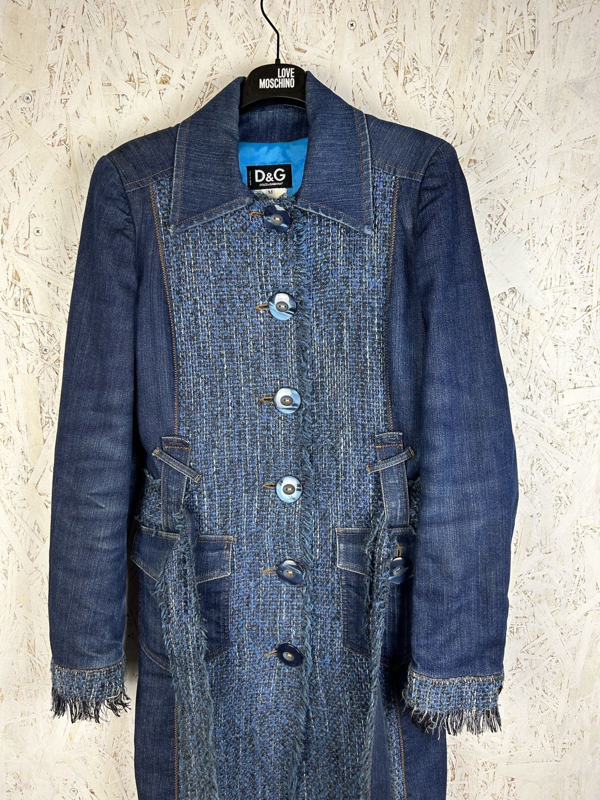 Dolce & Gabbana Vintage Dolce & Gabbana Denim Tweed Coat & Skirt Set M 30/44 Size M / US 6-8 / IT 42-44 - 3 Thumbnail