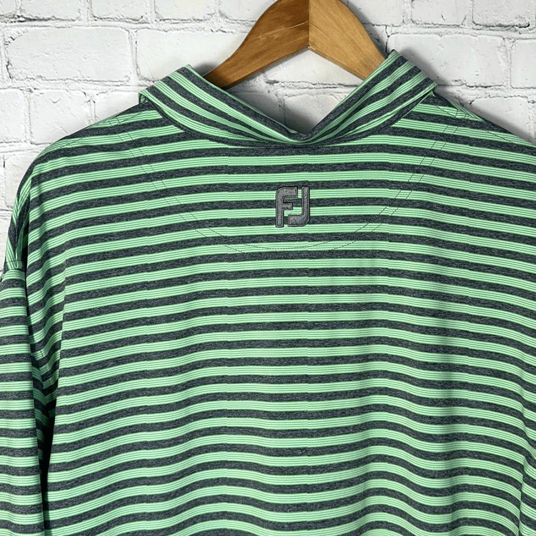 Footjoy **FootJoy Mens Striped Green Gray Golf Polo XL** User: FootJoy Mens Striped Green Gray Golf Polo XL Size US XL / EU 56 / 4 - 5 Thumbnail