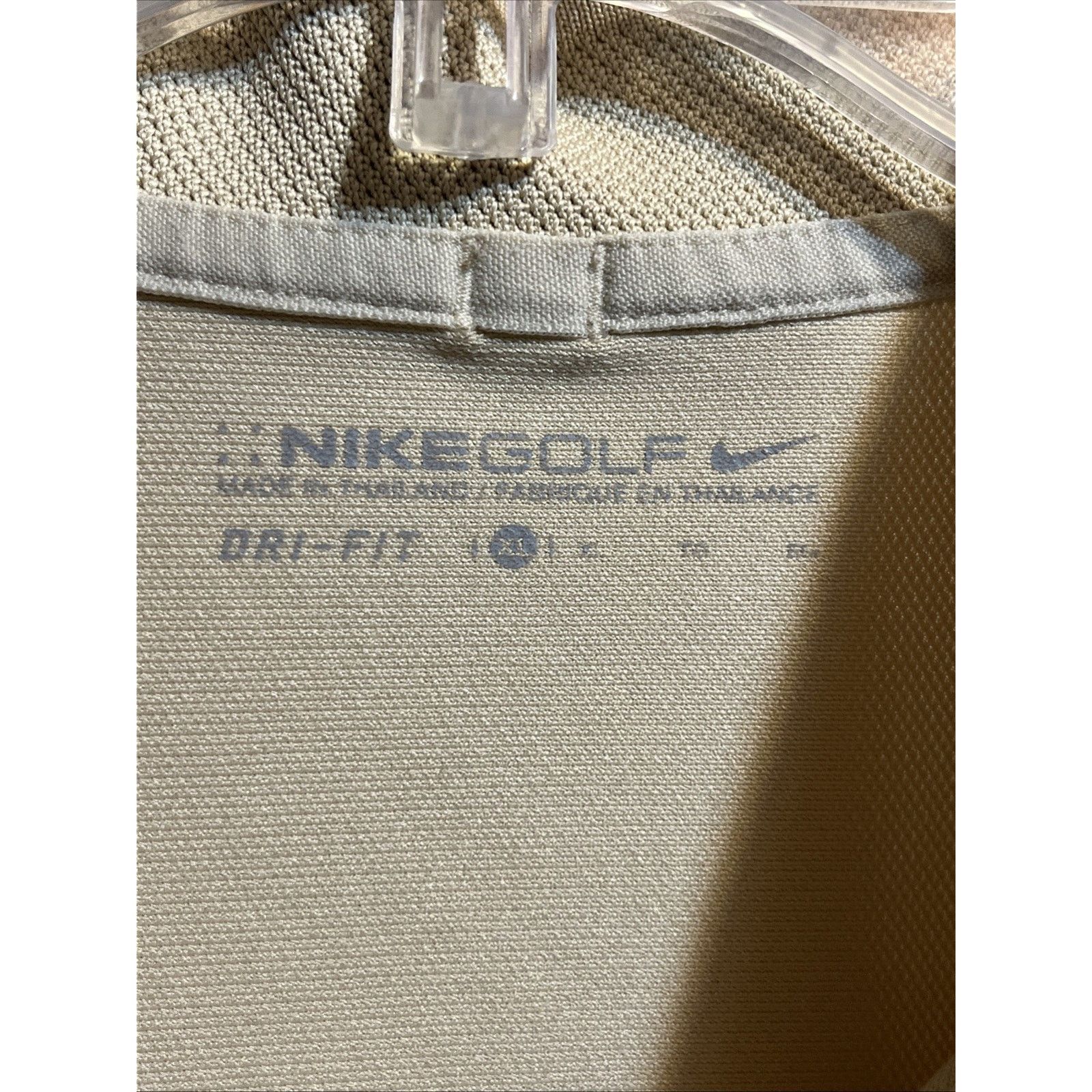 Nike Nike Golf Dri Fit Men XL Gold SS Button Polyester Polo Shirt Size US XL / EU 56 / 4 - 3 Thumbnail
