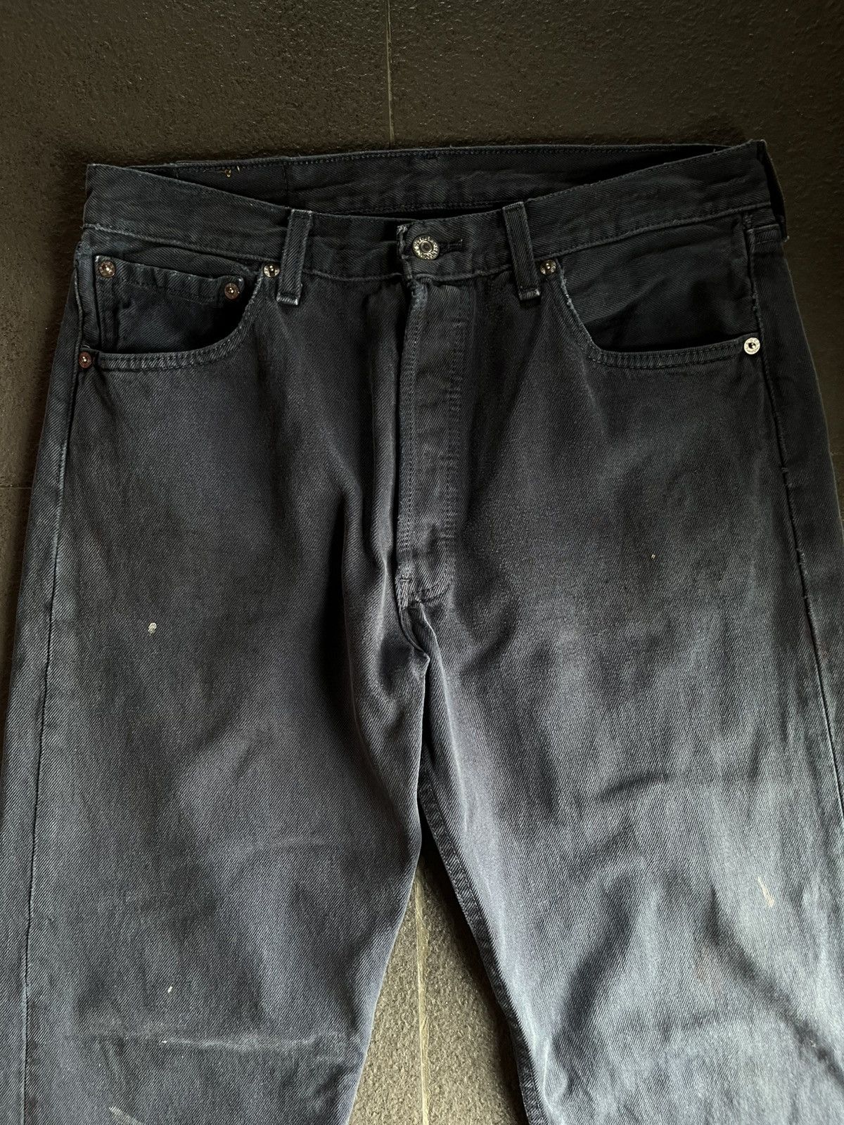Levi's 34X32 Late 90’s Levi’s 501 Dye Black Distressed Faded Size US 32 / EU 48 - 4 Thumbnail
