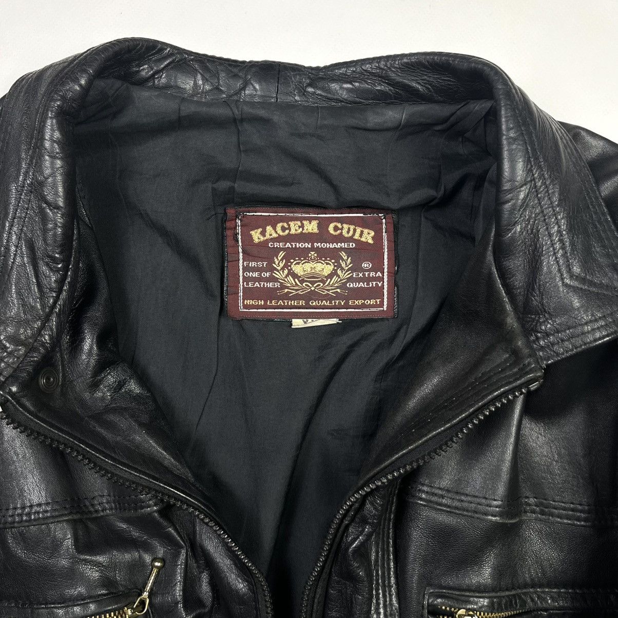 Diesel 90s Diesel Motorcycle Leather Jacket Vintage Black Size US XXL / EU 58 / 5 - 7 Thumbnail