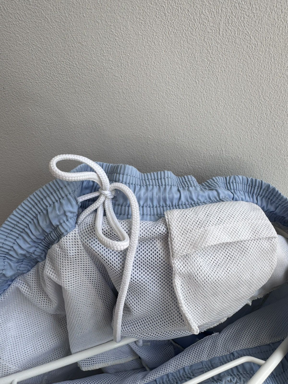 Yves Saint Laurent Yves Saint Laurent YSL Logo Vintage 90s Blue Nylon Shorts Size US 32 / EU 48 - 13 Thumbnail