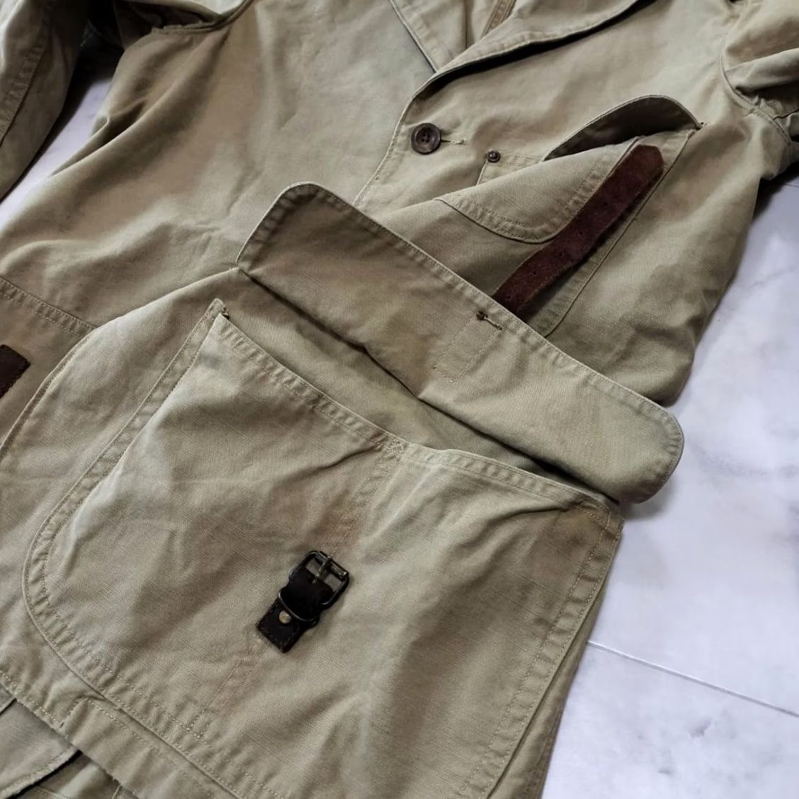 Ralph Lauren RRL Ralph Lauren Hunting Jacket Beige Cotton Canvas Size XS Men's Size US XS / EU 42 / 0 - 7 Thumbnail