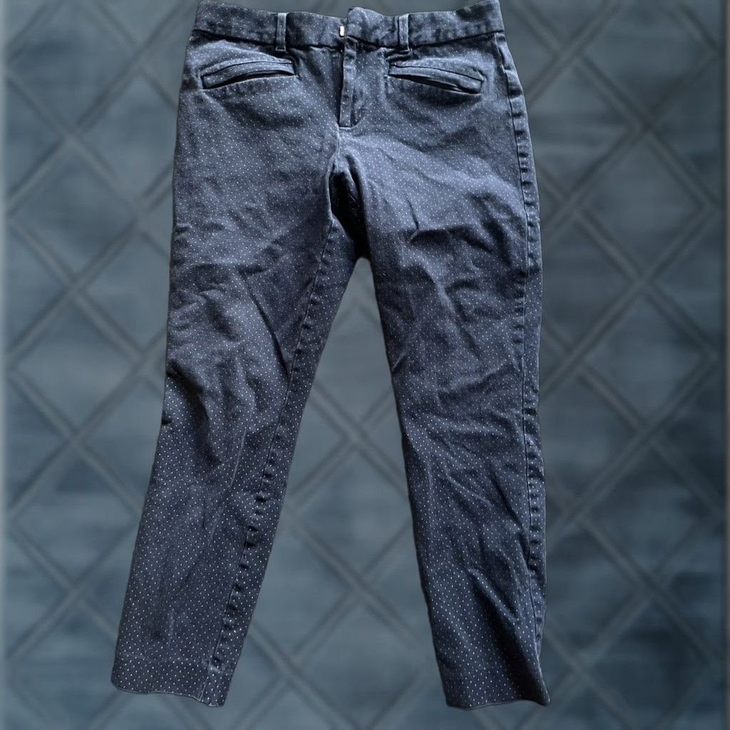 Gap Gap Womens 8 Regular Navy Blue Polka Dot Skinny Ankle Pants Size 30" / US 8 / IT 44 - 1 Thumbnail