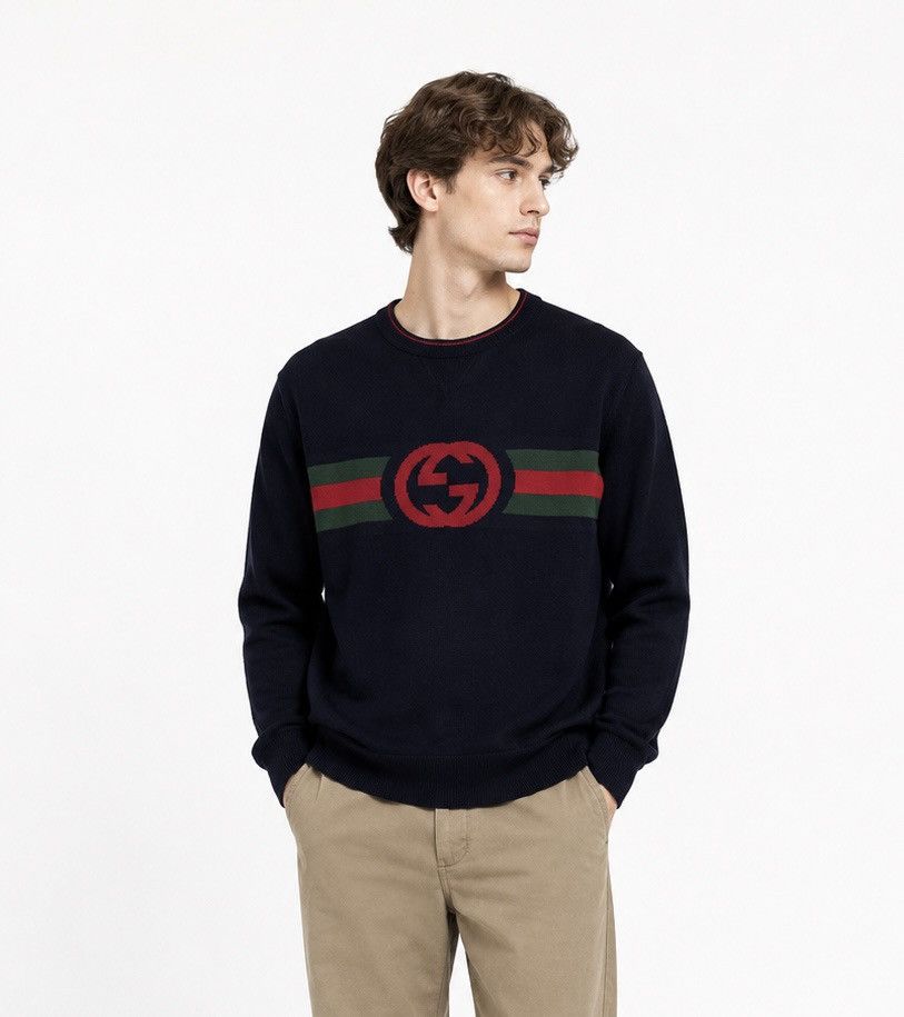 Gucci Gucci Big Logo Luxury Sweater Big Logo Size L Size US L / EU 52-54 / 3 - 1 Thumbnail