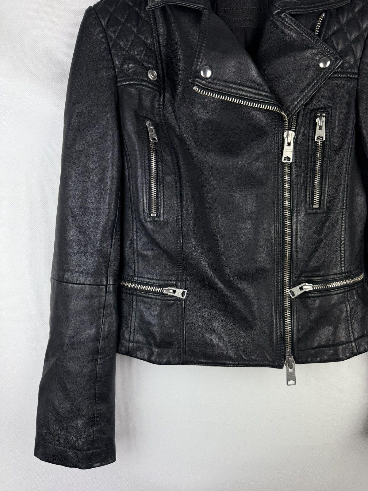Allsaints Allsaints Catch Biker Ladies Leather Full Zip Jacket Size M / US 6-8 / IT 42-44 - 5 Thumbnail