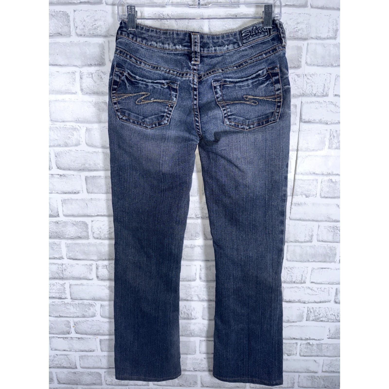 Vintage AIKO Jeans Womens 27x29 Blue Straight Regular Metal Theme 27 Womens Blue Jeans AIKO 27x29 Size 27" / US 4 / IT 40 - 4 Thumbnail
