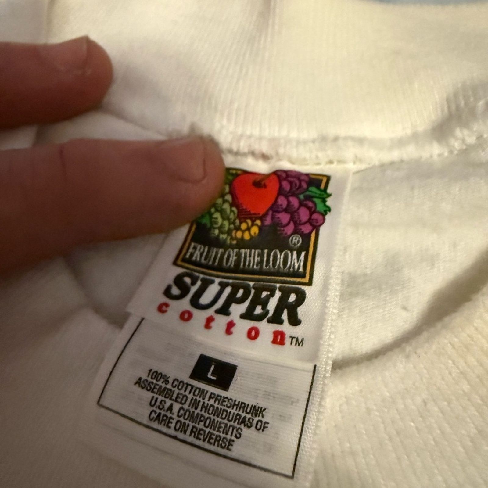 Fruit Of The Loom Fruit of the Loom White Short Sleeve Tee Size US L / EU 52-54 / 3 - 2 Thumbnail